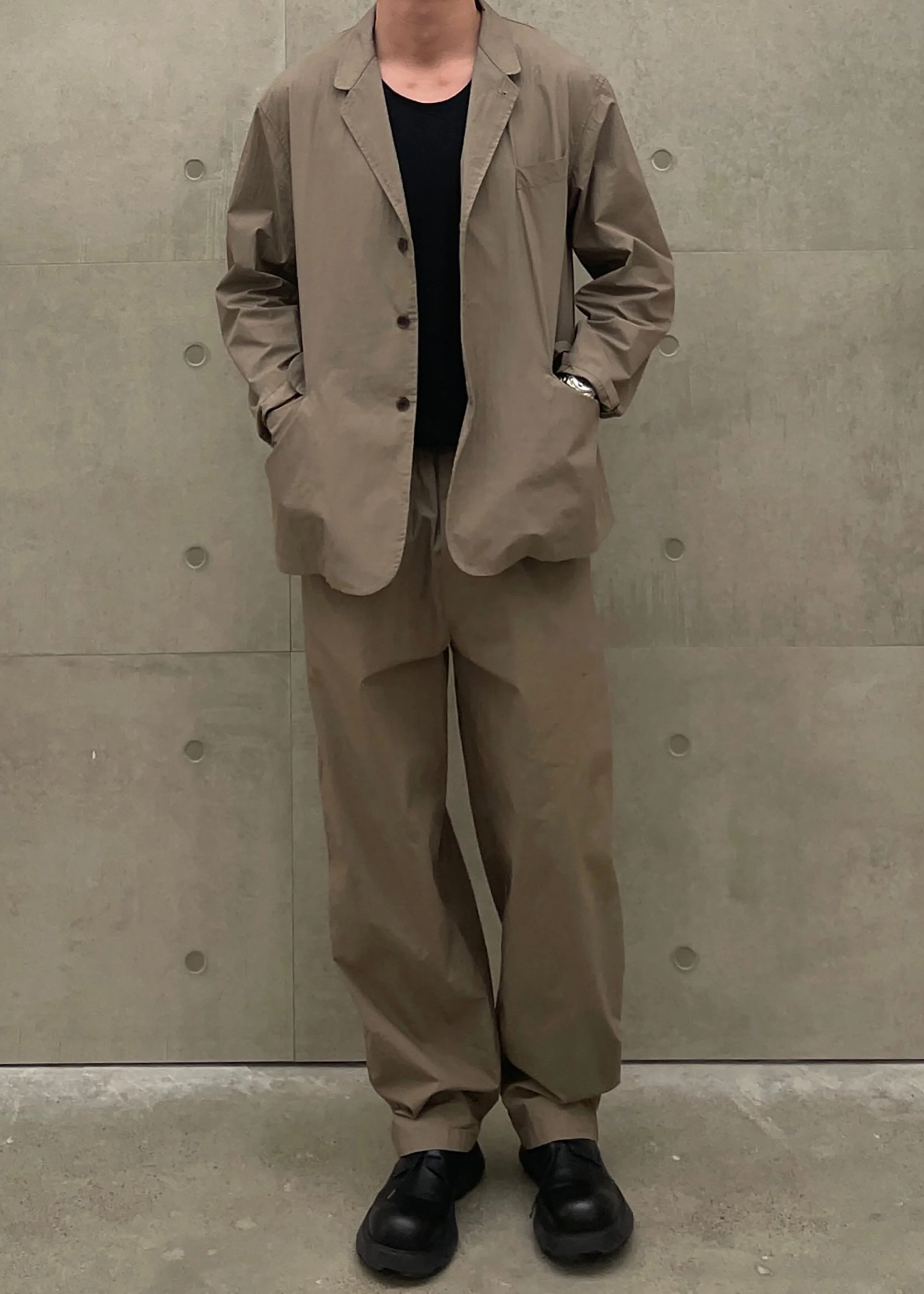 Ohio Crinkled Poplin Blazer - Taupe - Image 12