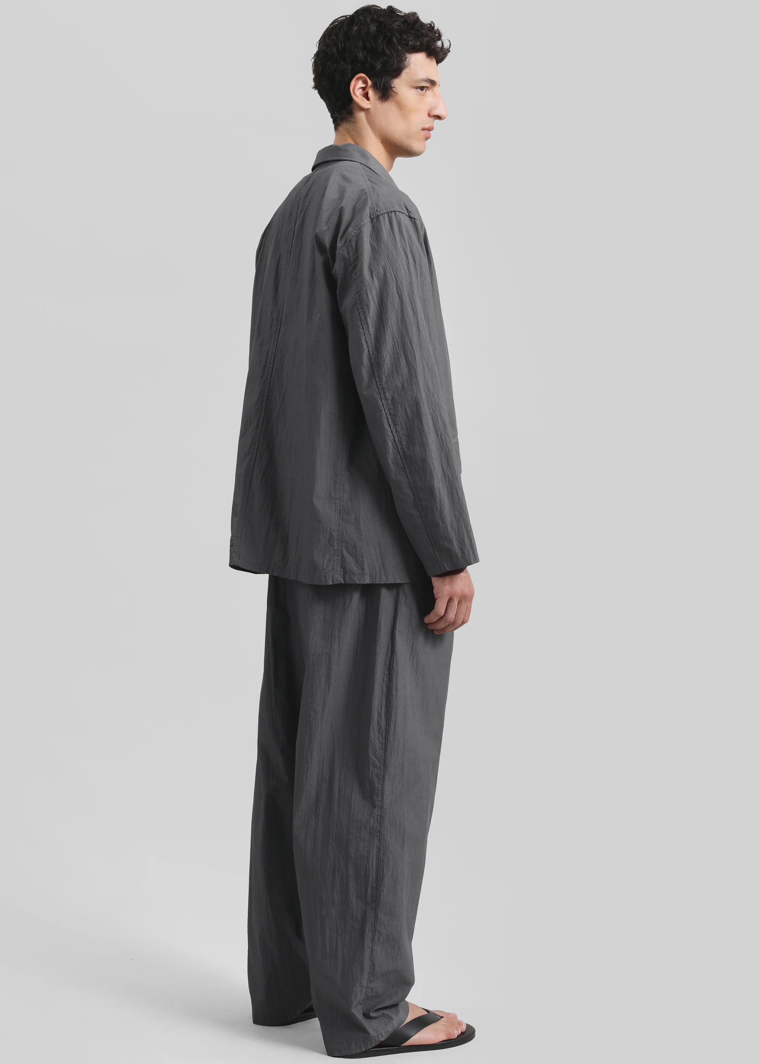 Ohio Crinkled Poplin Pants - Slate Grey - Image 10