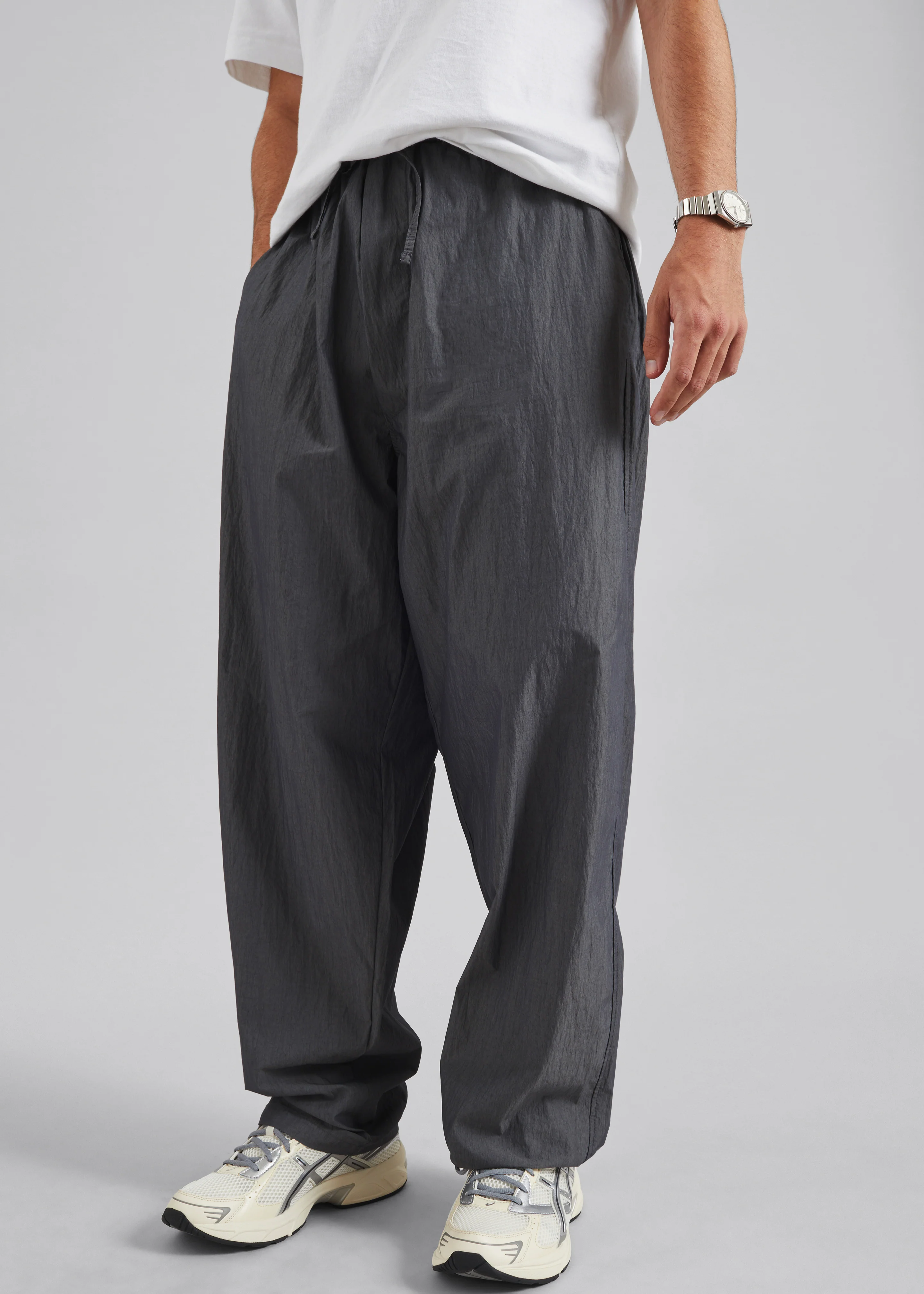 Ohio Crinkled Poplin Pants - Slate Grey - Image 8