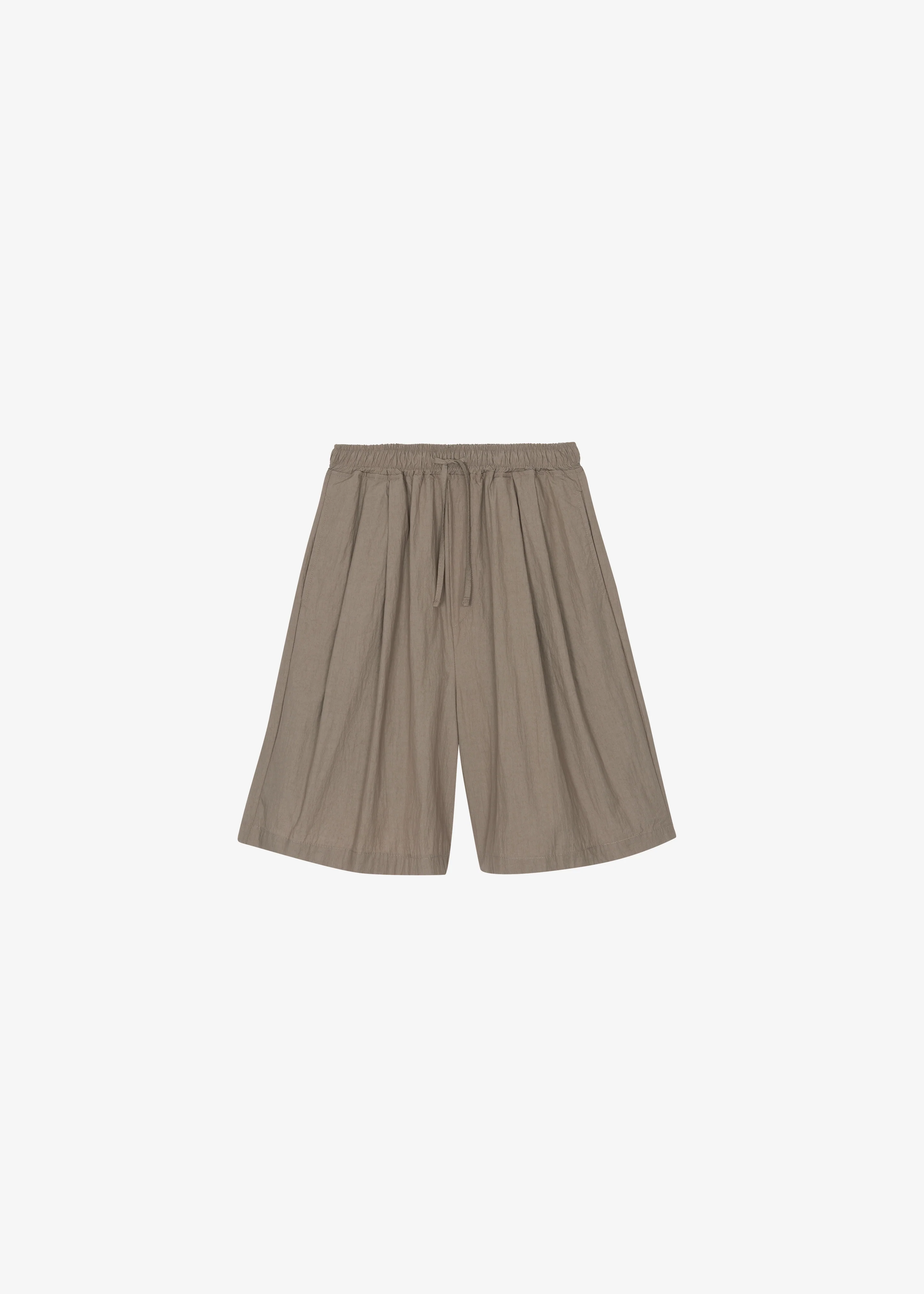 Ohio Crinkled Poplin Shorts - Taupe - Image 9