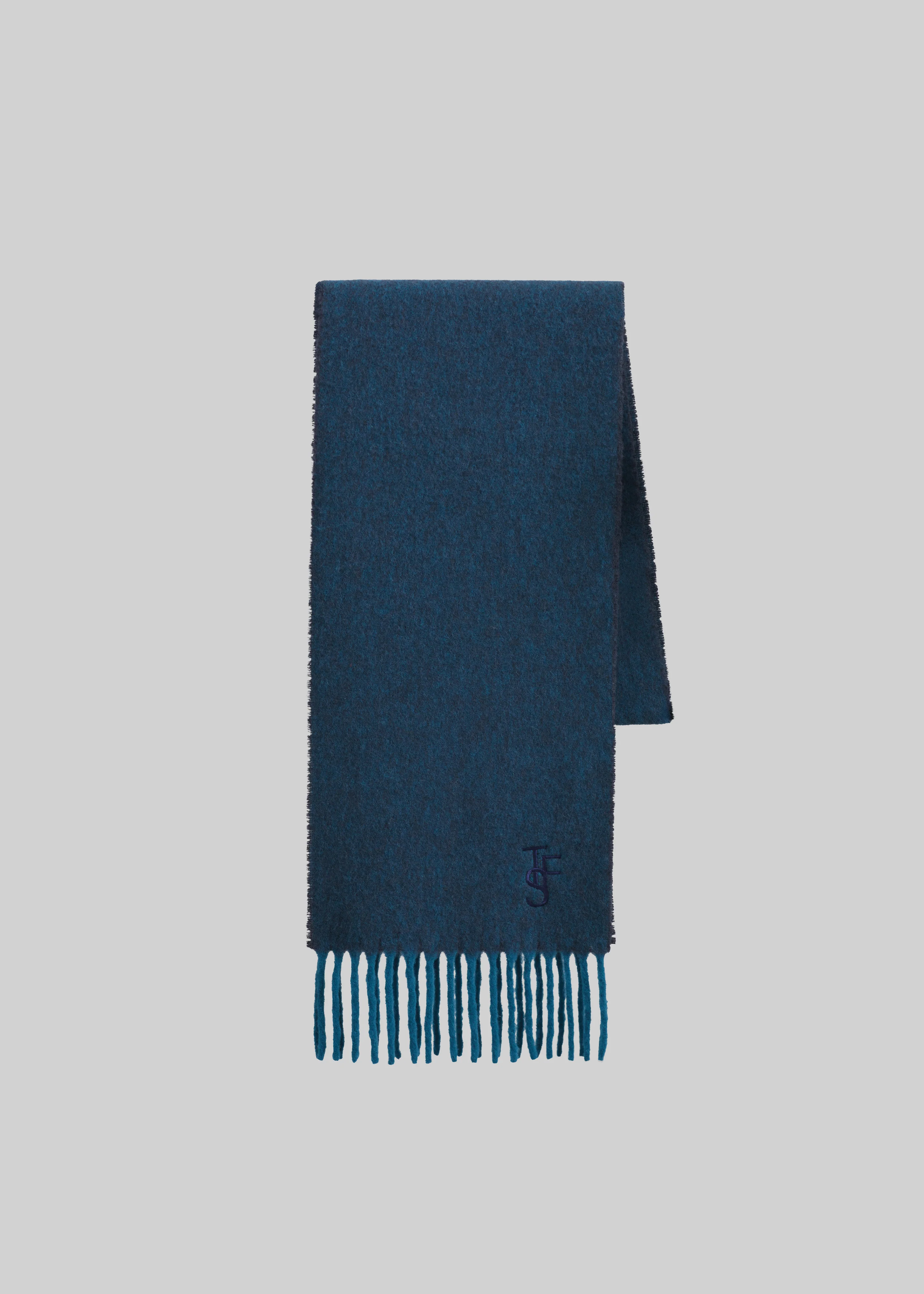 Olari Alpaca Blend Scarf - Navy Melange - Image 4