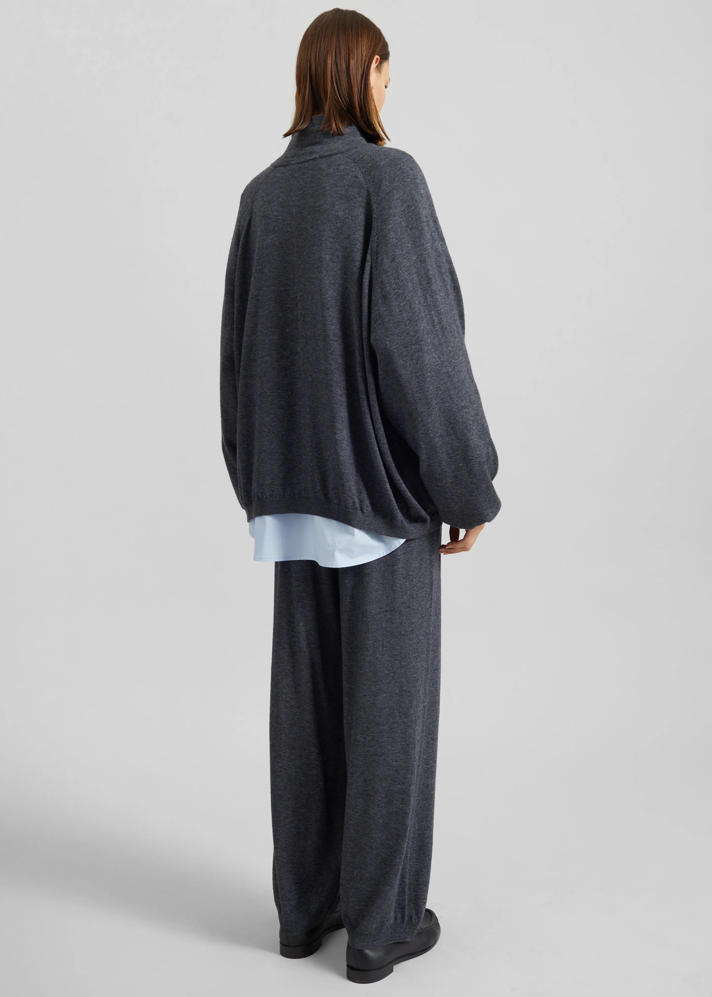 Olia Knit Joggers - Dark Grey Melange - Image 5