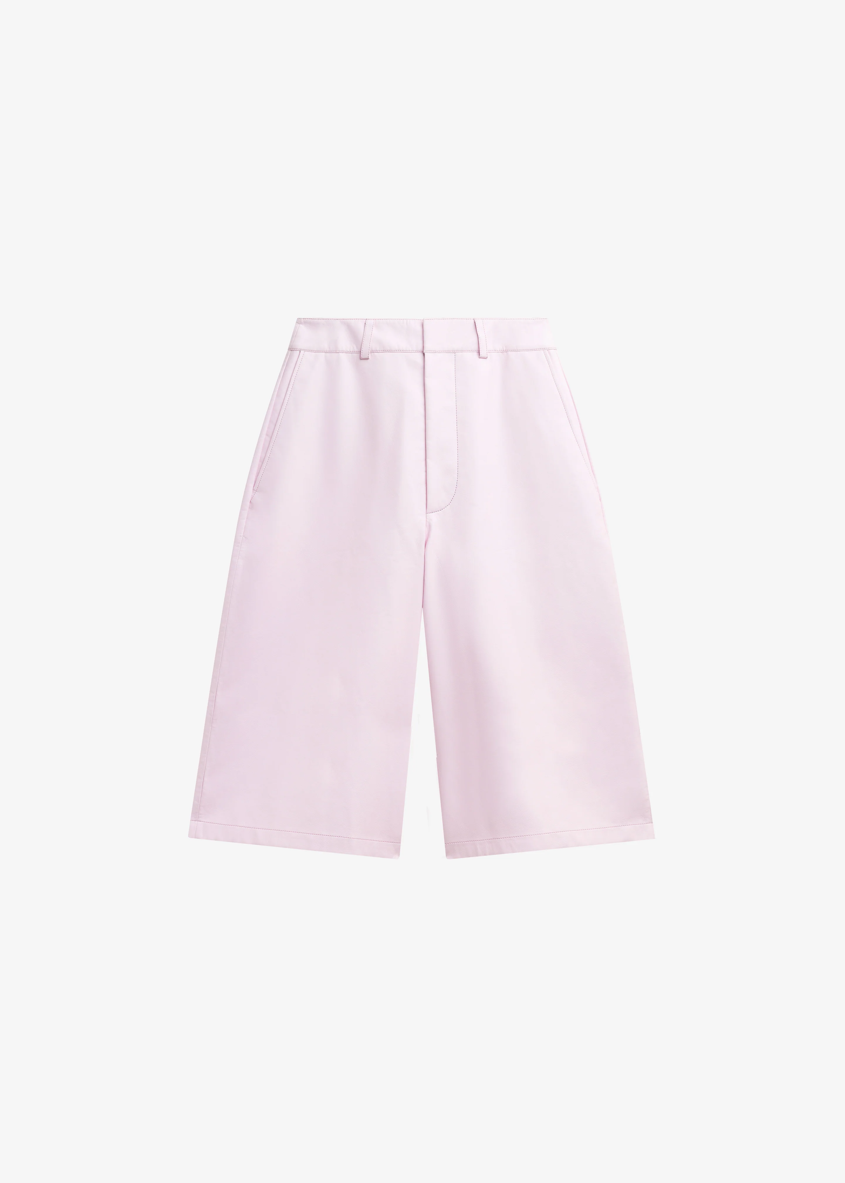 Olivia Leather Bermuda Shorts - Faded Pink - Image 8