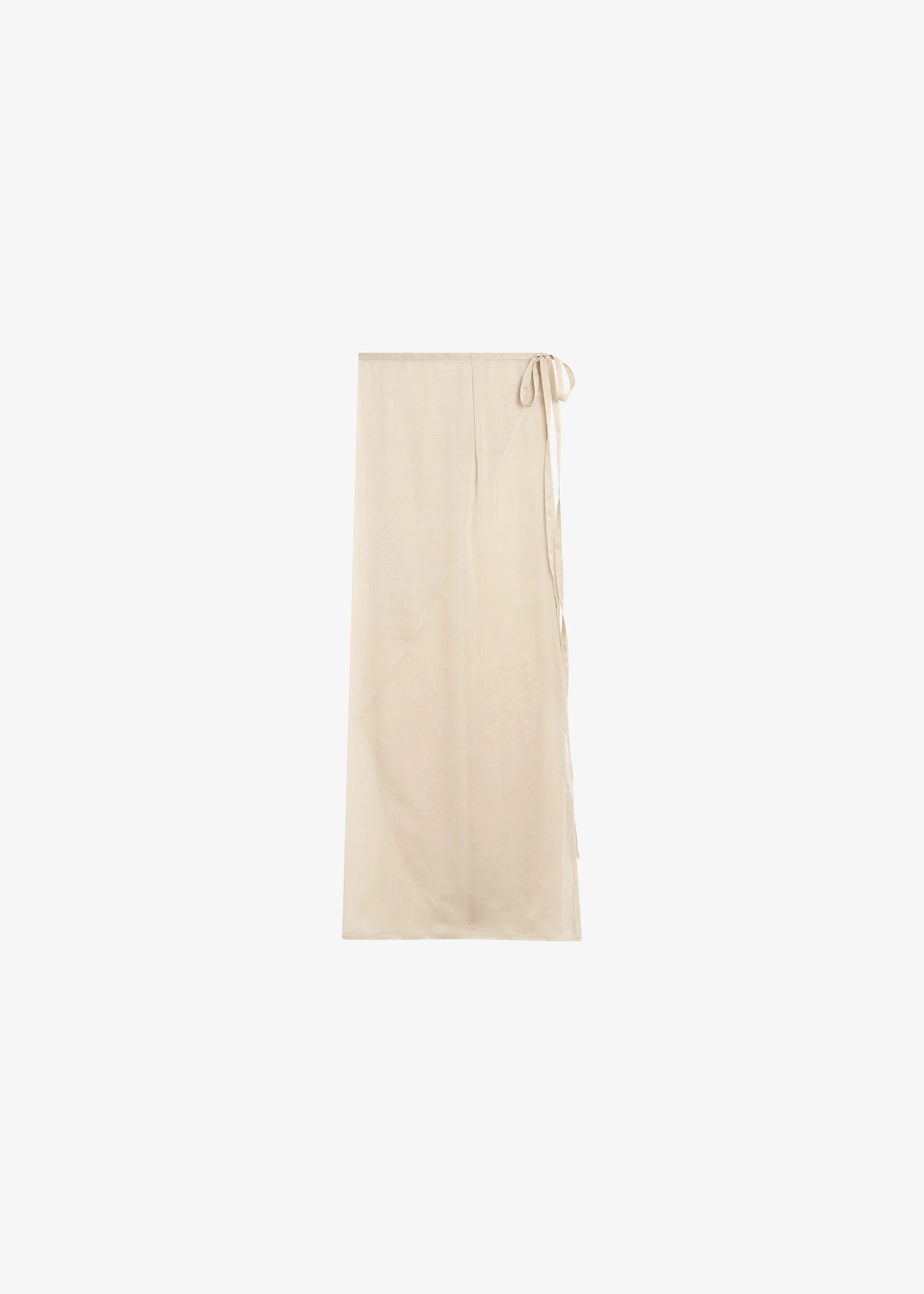 Oria Sheer Silk Chiffon Wrap Skirt - Beige - Image 6