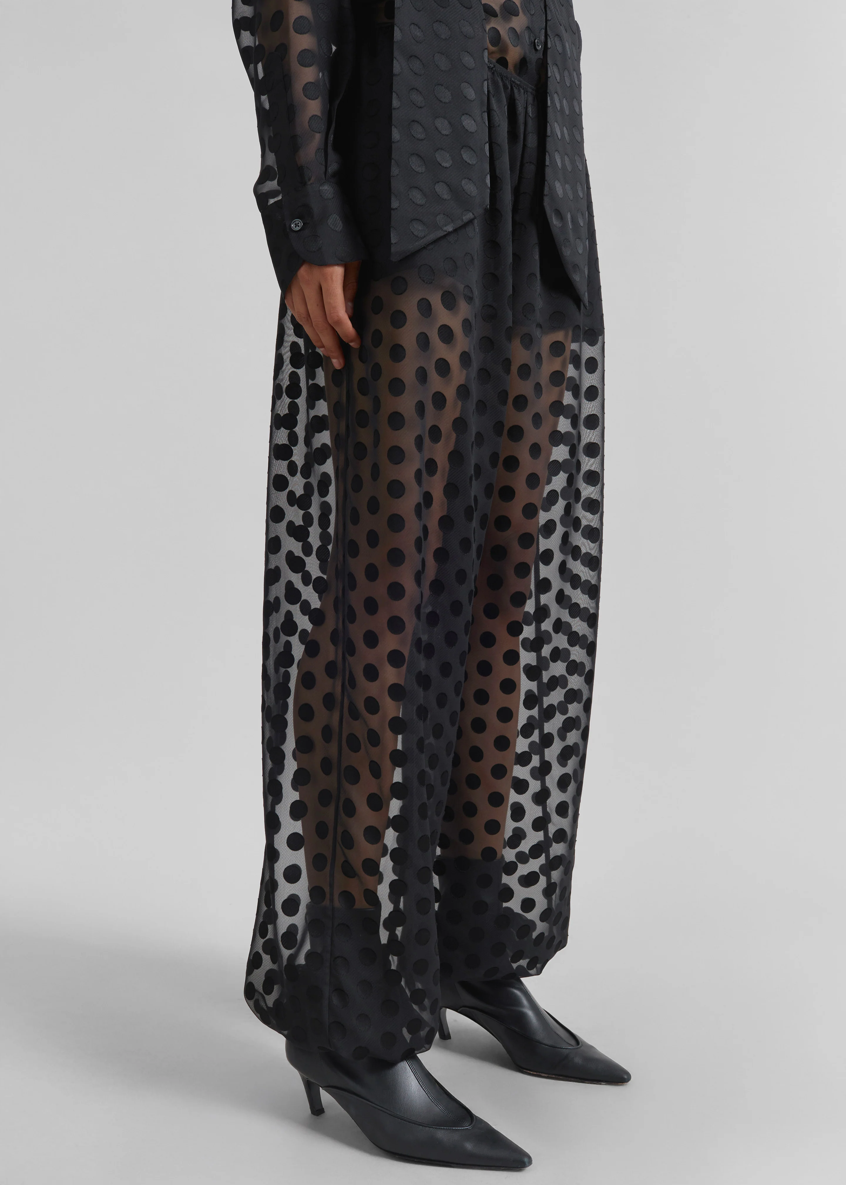 Orissa Sheer Balloon Pants - Black Polka Dot - Image 2