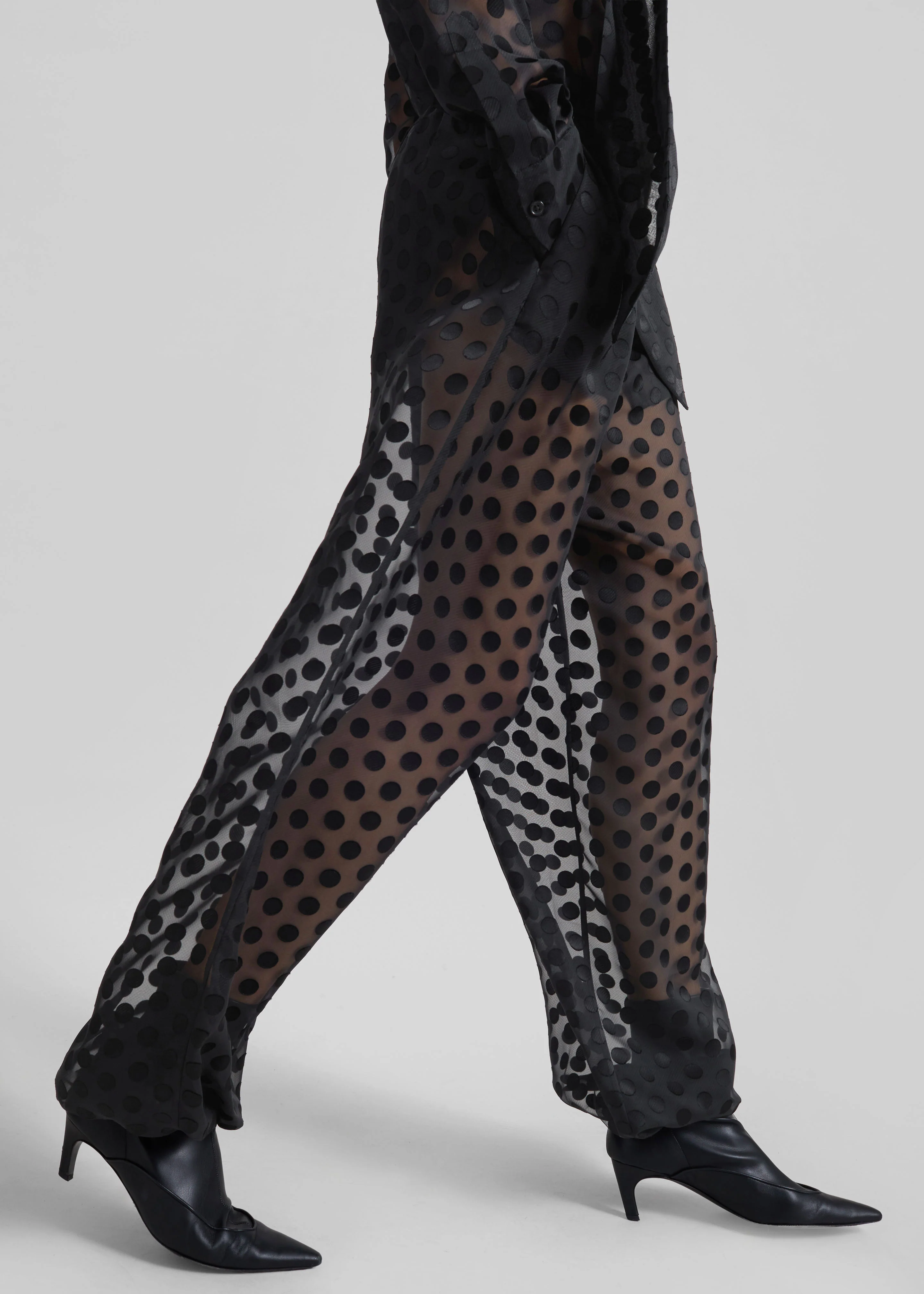 Orissa Sheer Balloon Pants - Black Polka Dot - Image 4