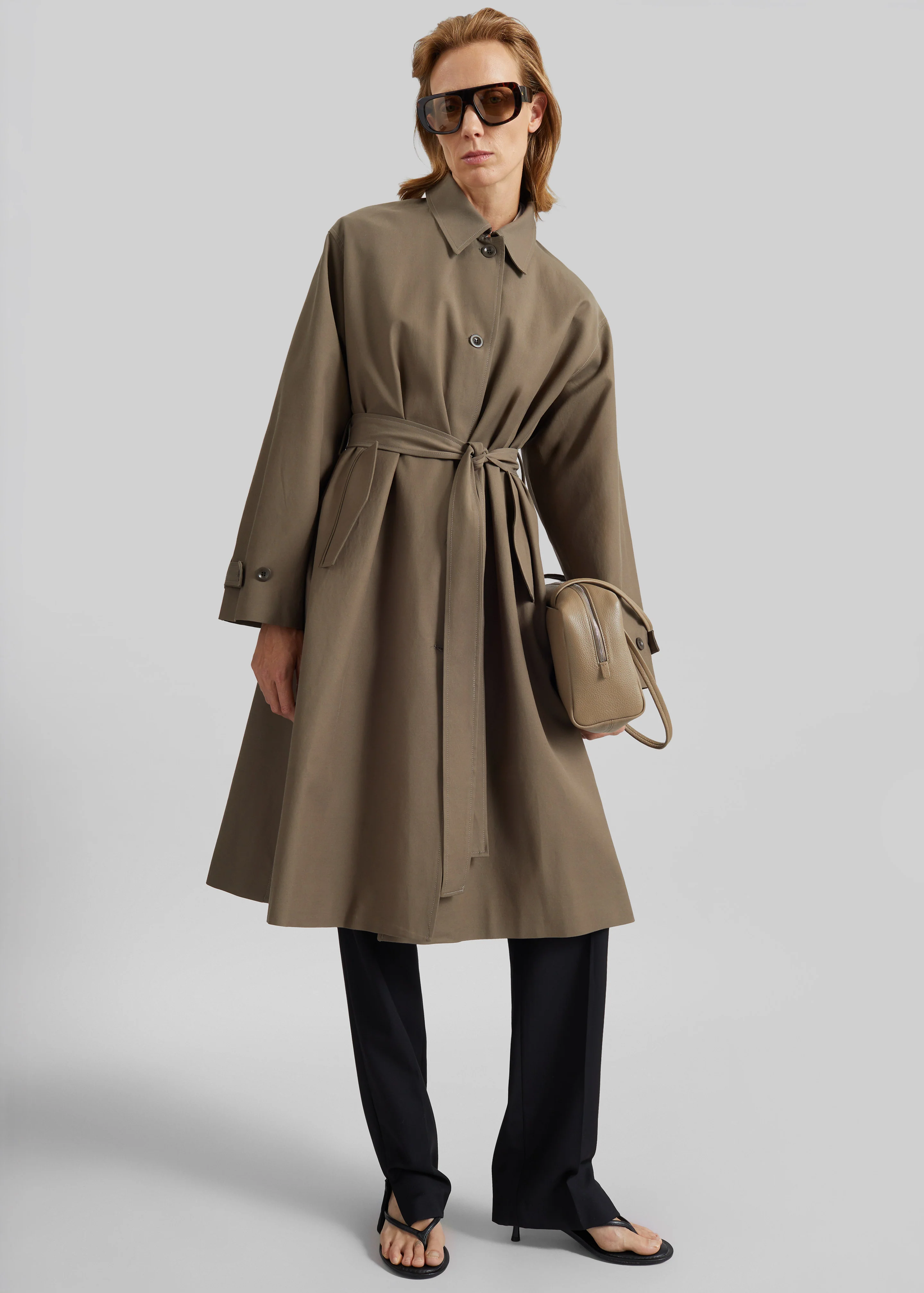 Orly Detachable Hood Trench Coat - Brown - Image 3