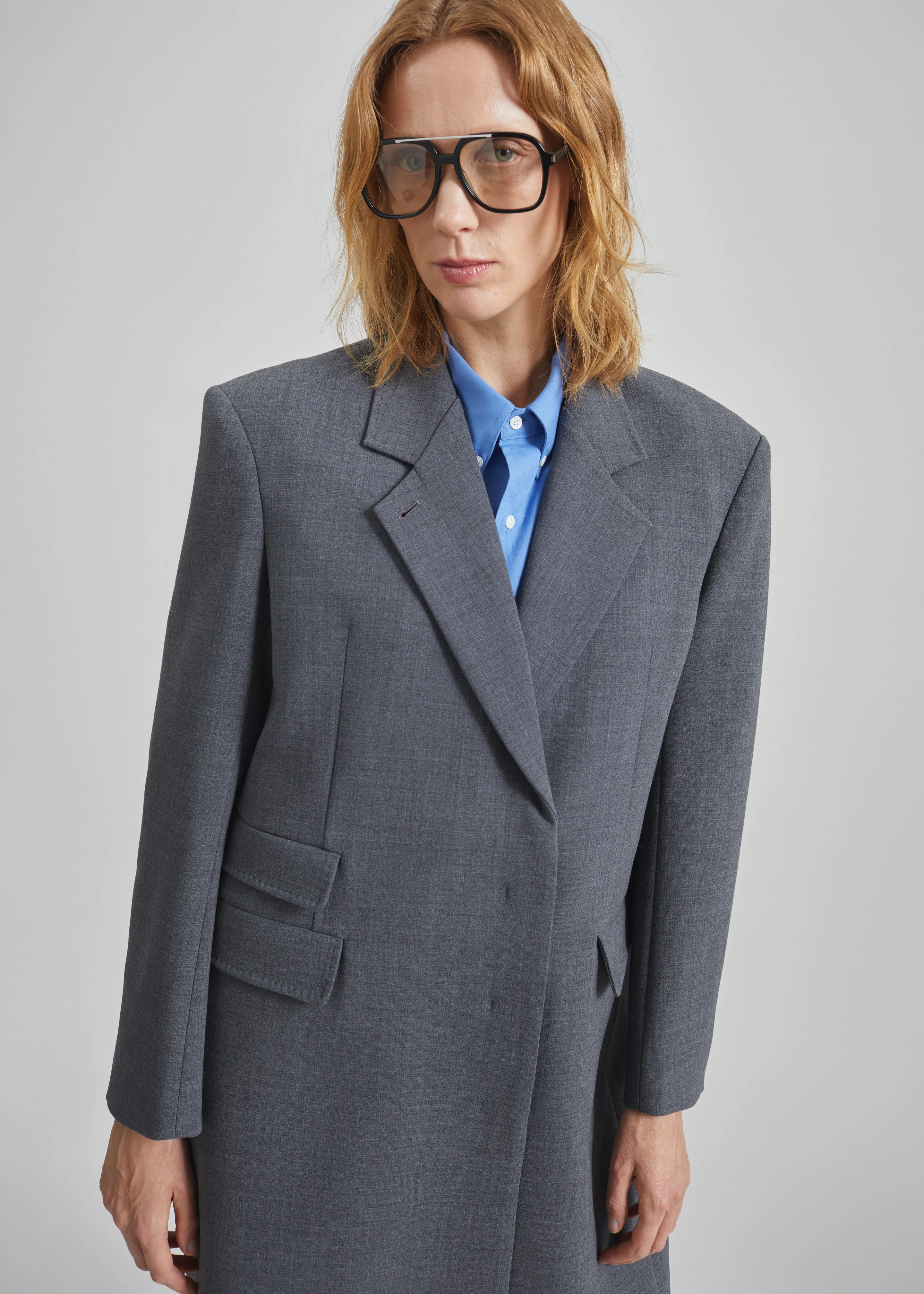 Orsta Wool Coat - Grey - Image 3