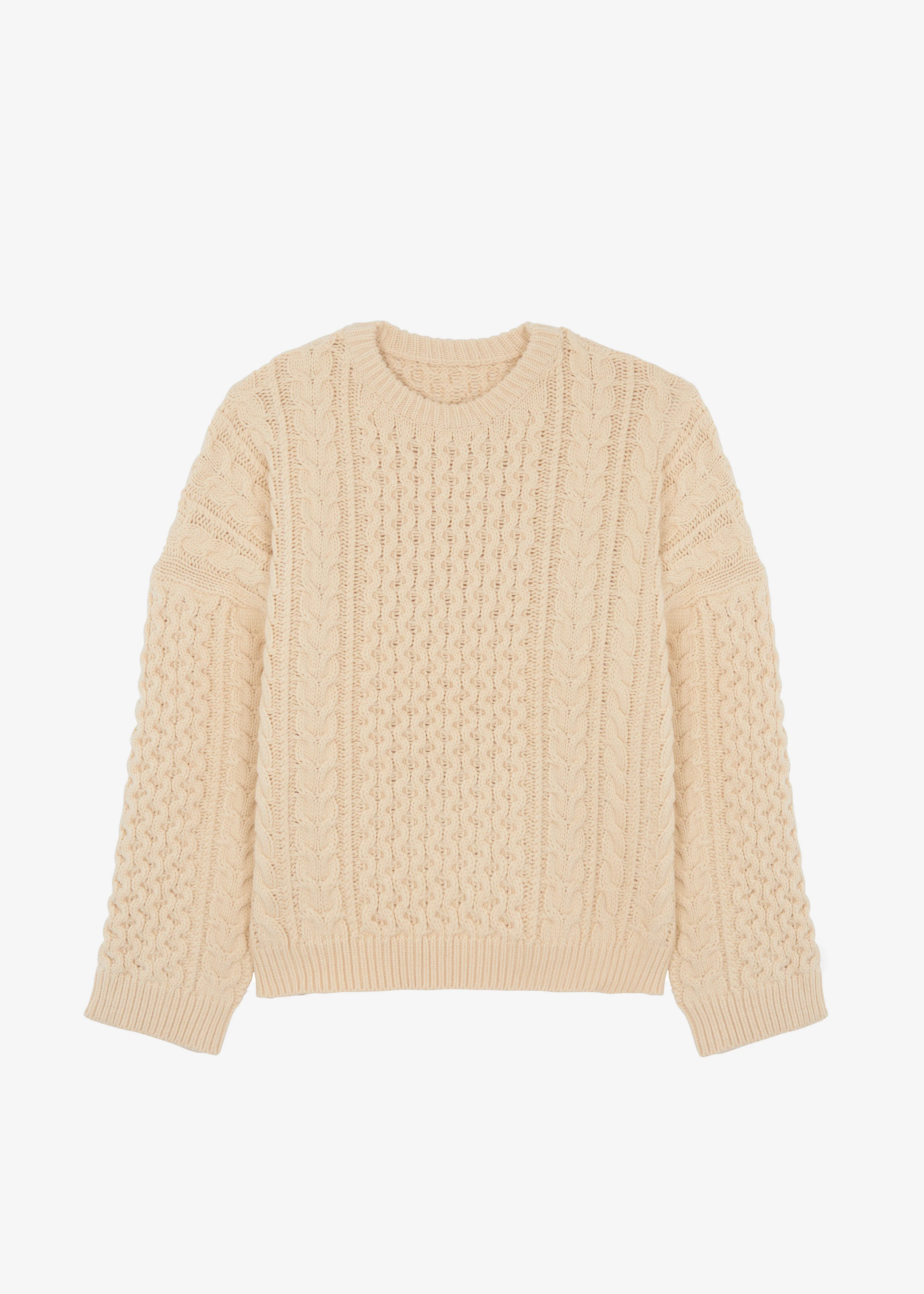 Pailey Braided Sweater - Cream - Image 9
