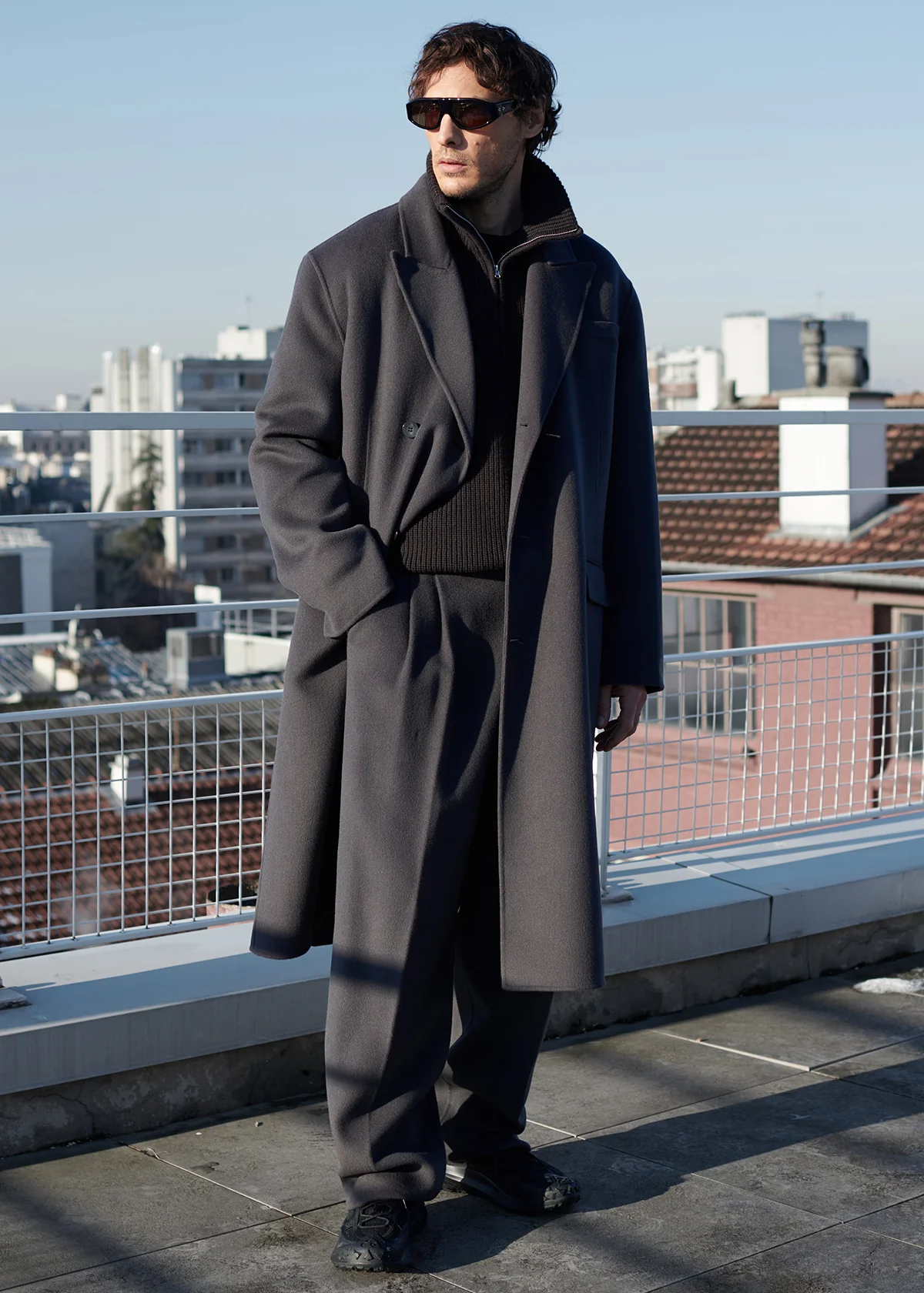 Paxton Wool Coat - Dark Grey - Image 2