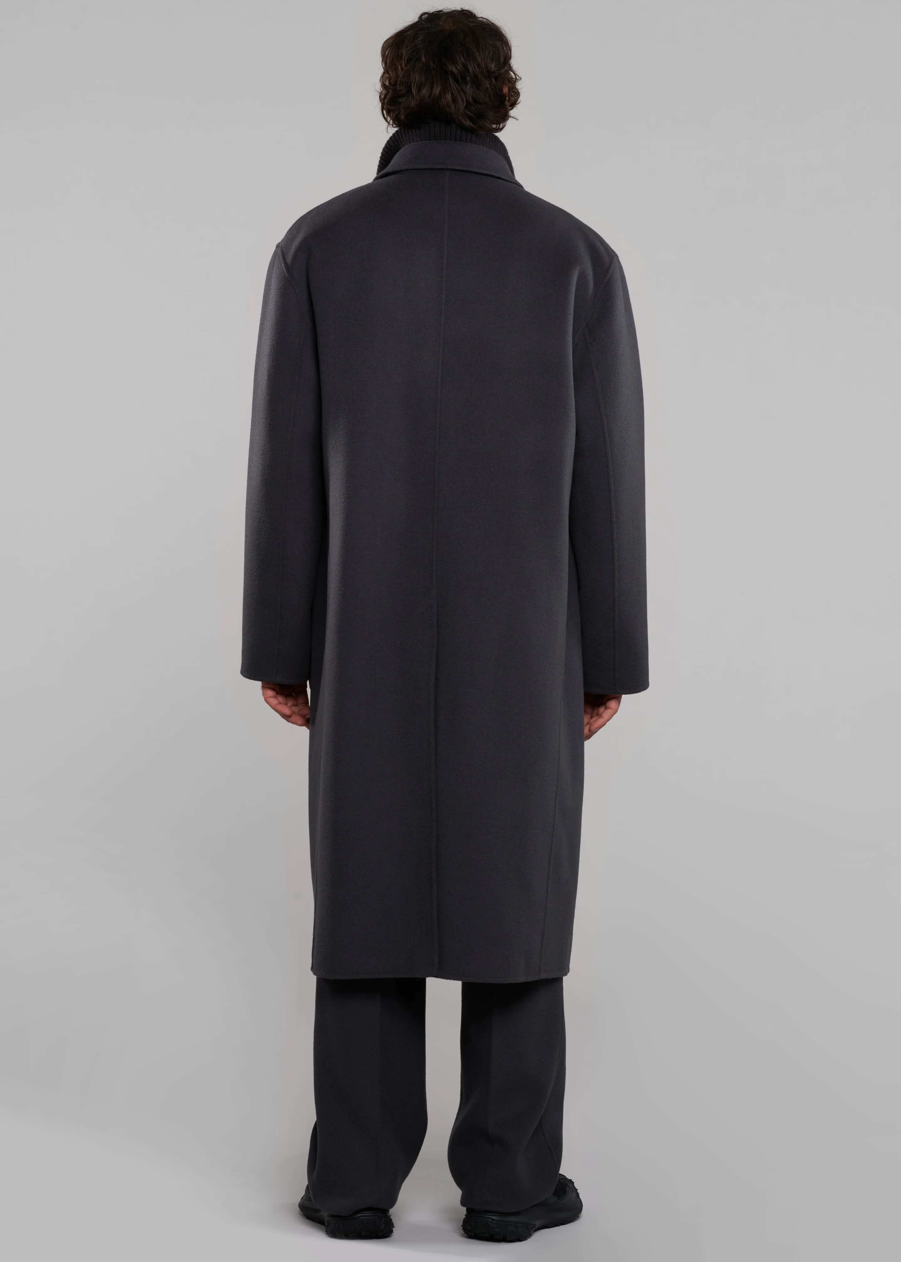 Paxton Wool Coat - Dark Grey - Image 7