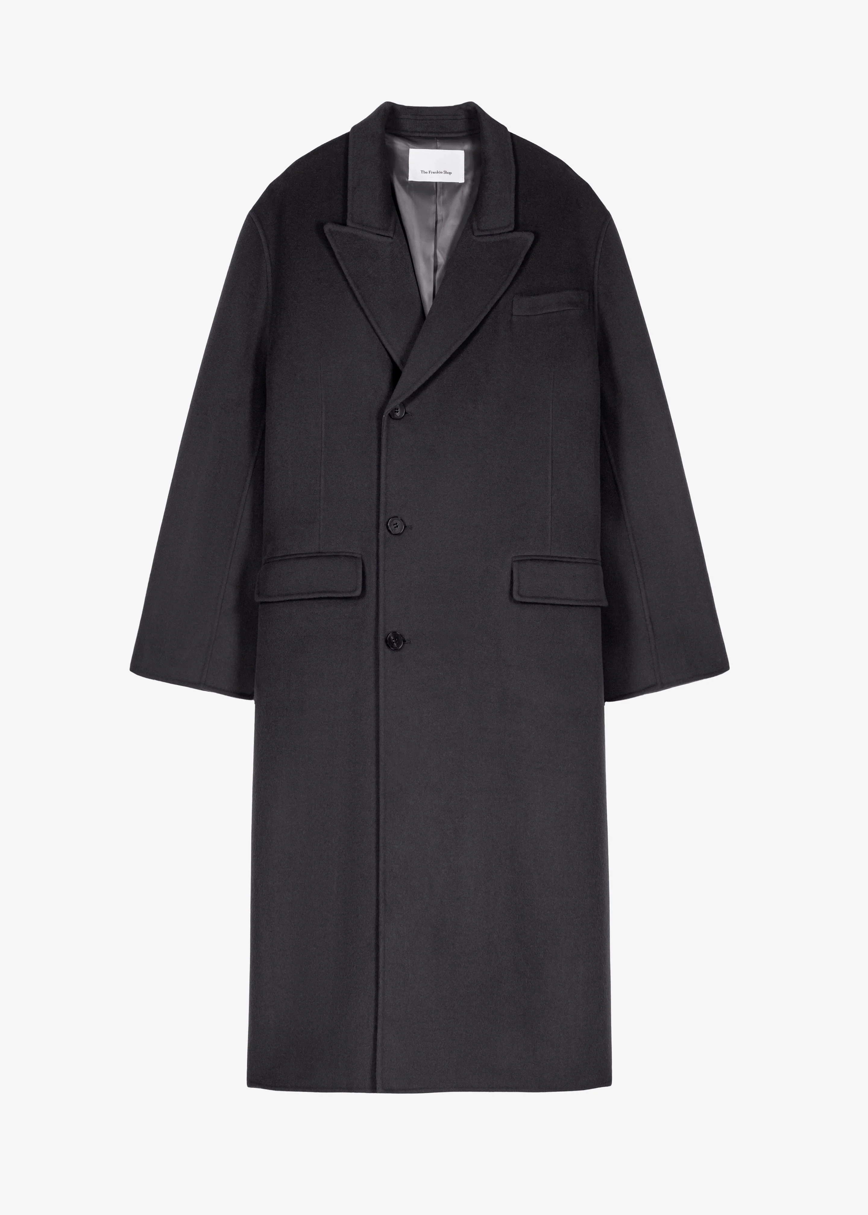 Paxton Wool Coat - Dark Grey - Image 8