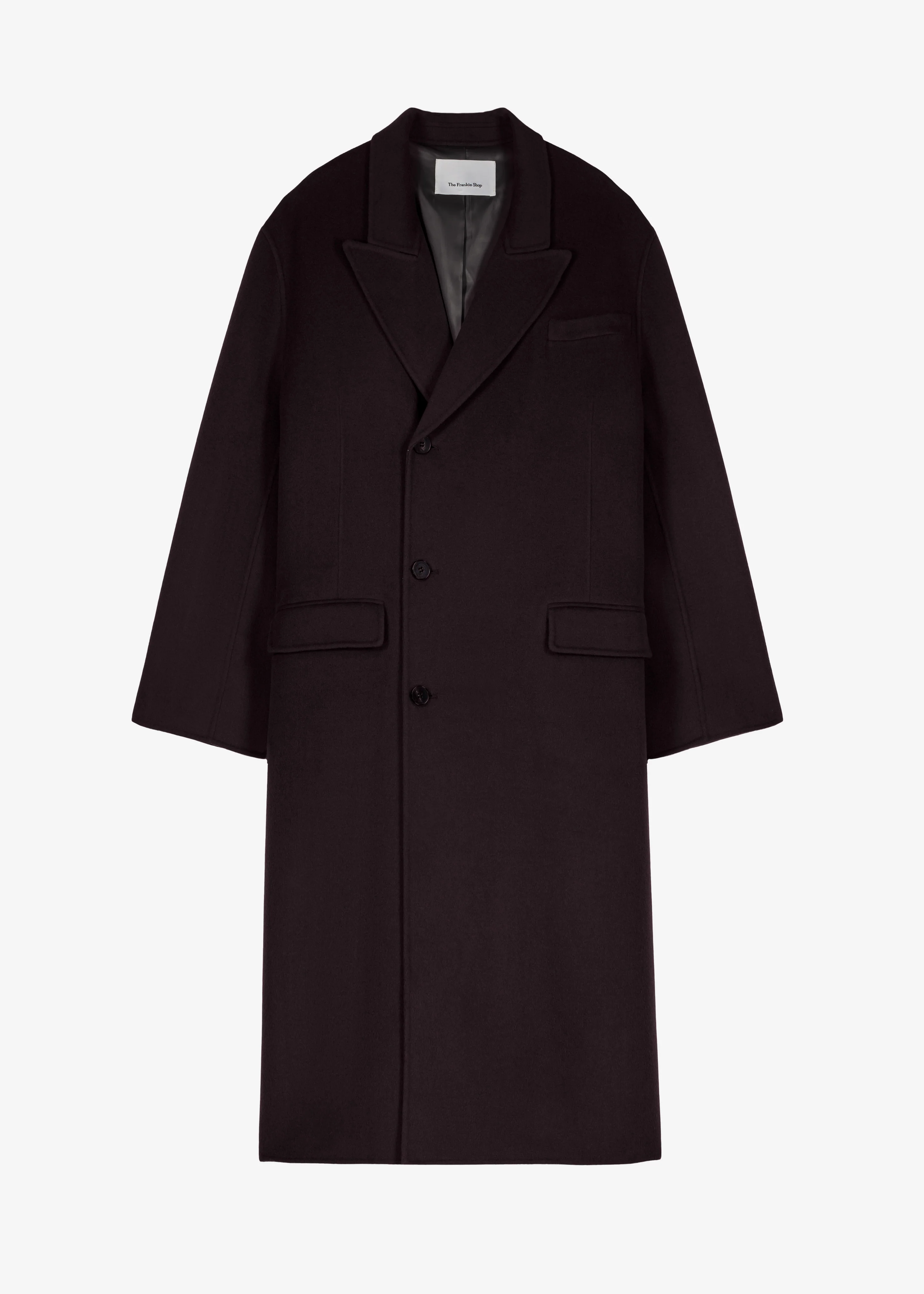 Paxton Wool Coat - Dark Plum - Image 7