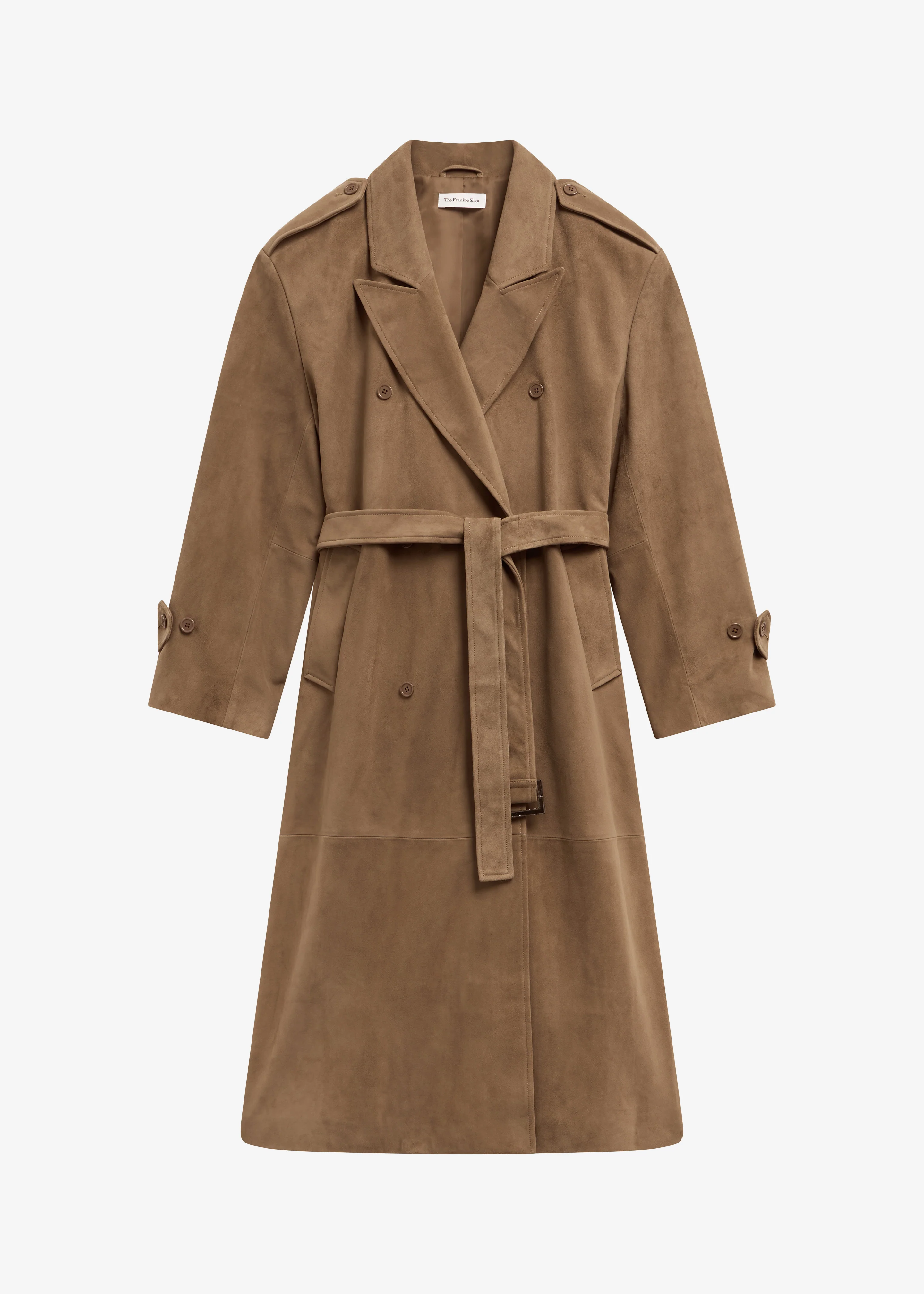 Pembroke Faux Suede Trench - Camel - Image 6
