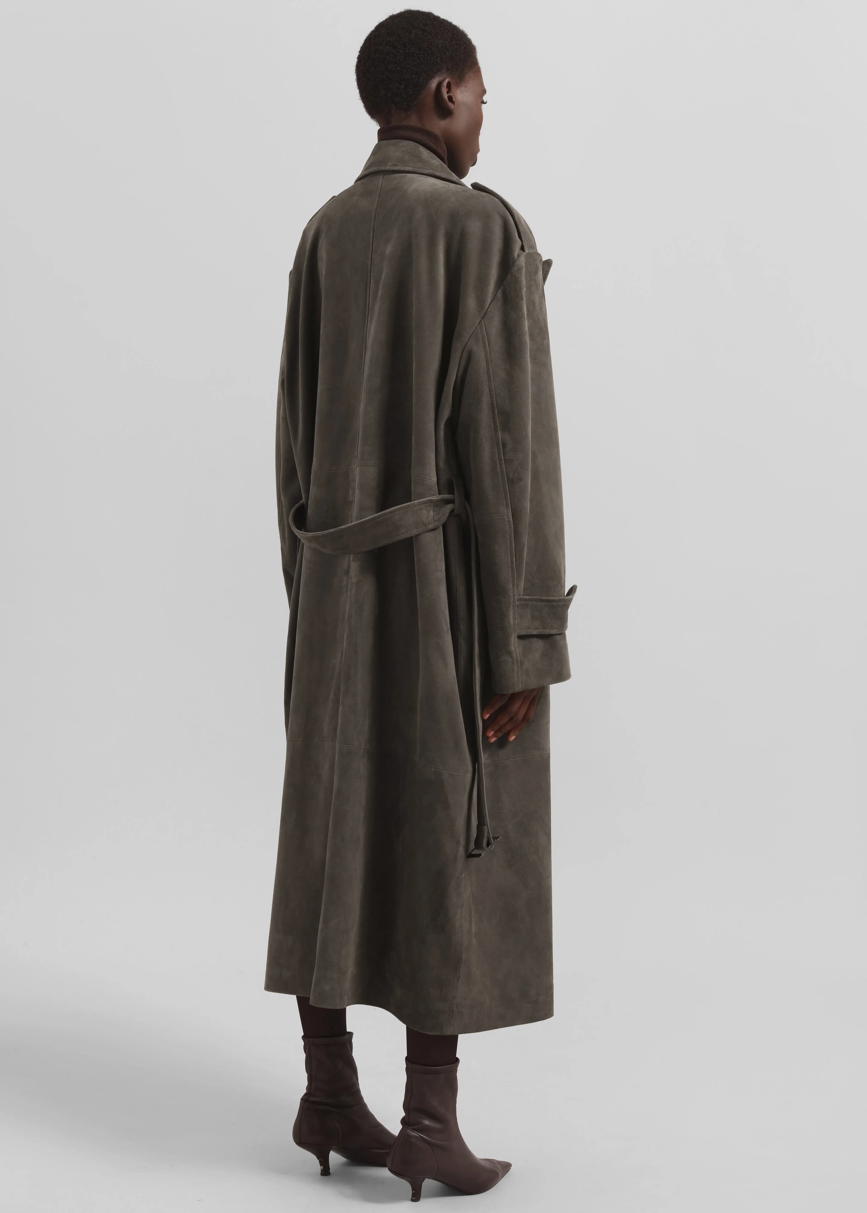 Pembroke Faux Suede Trench - Mousse - Image 7
