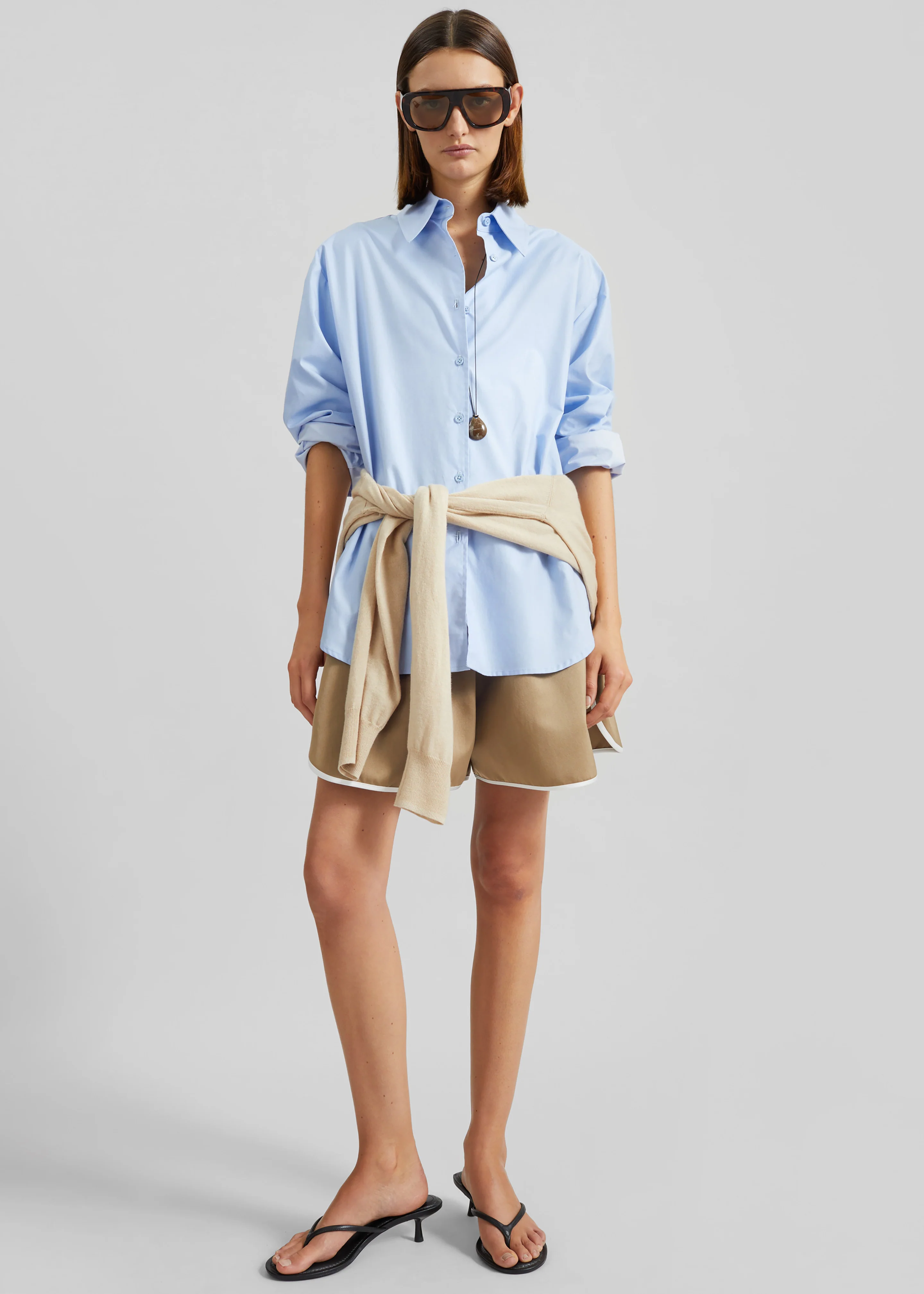 Peri Cotton Shirt - Light Blue - Image 2