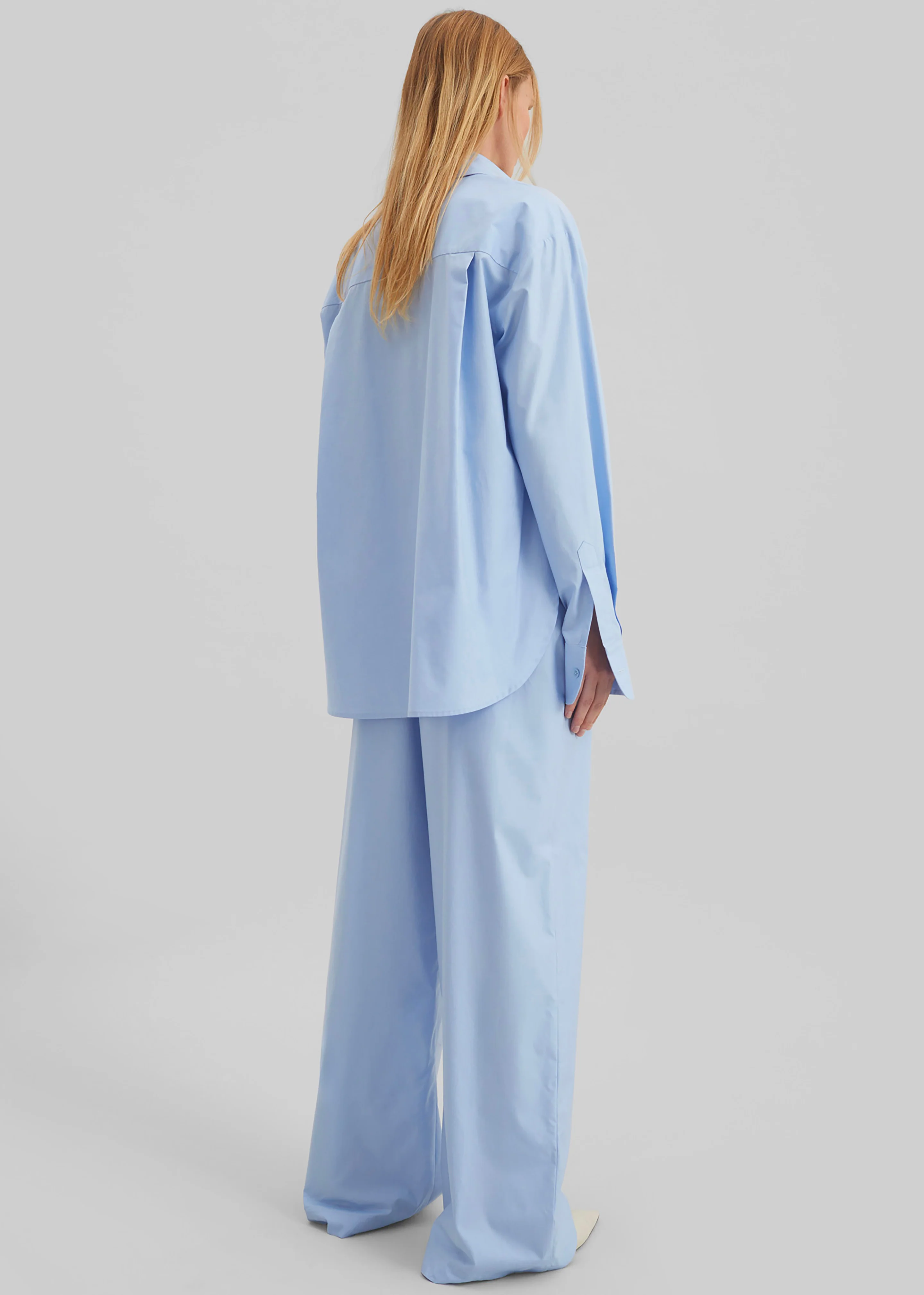 Peri Cotton Shirt - Light Blue - Image 7