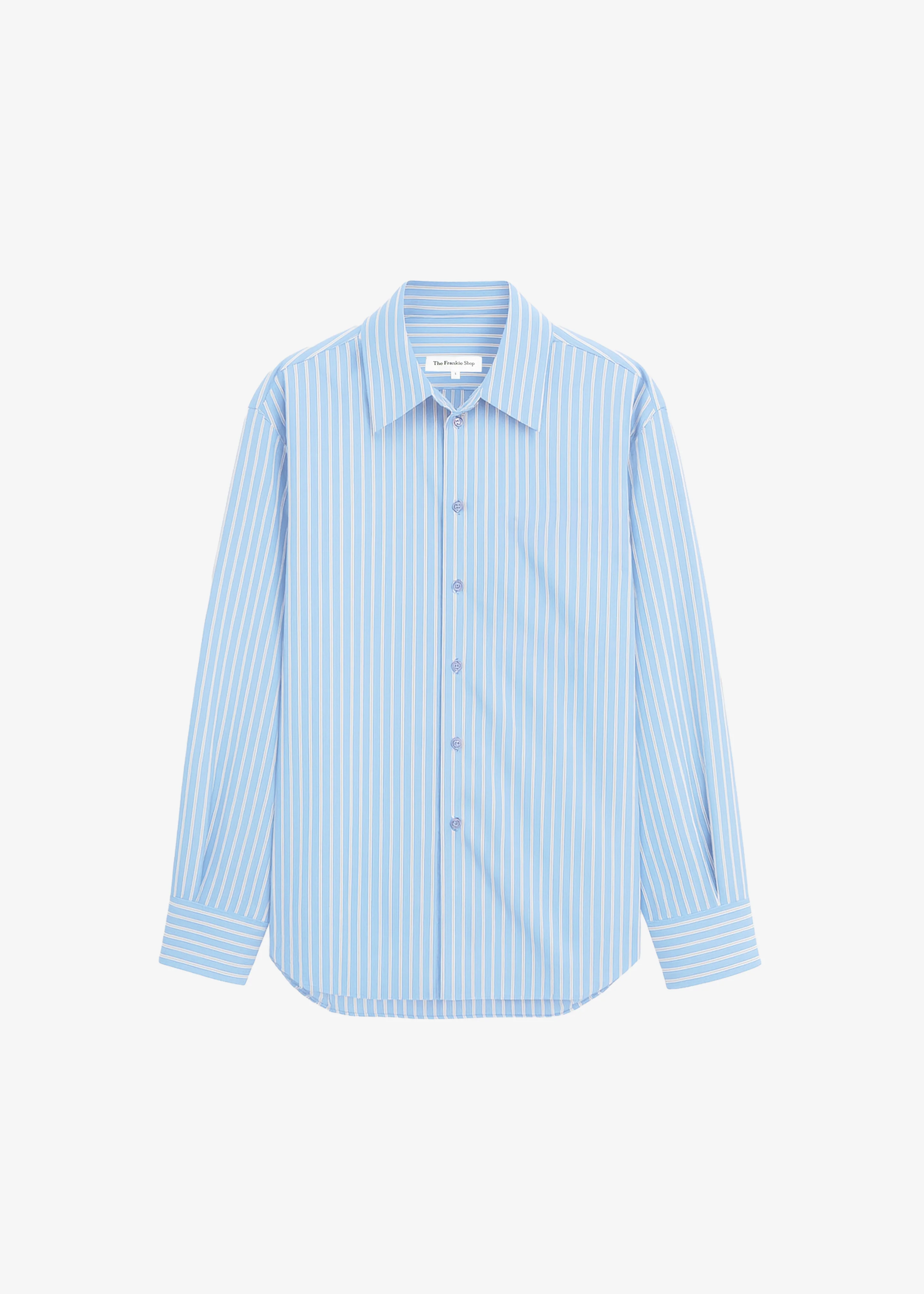Peri Fluid Shirt - Blue/White Stripe - Image 9