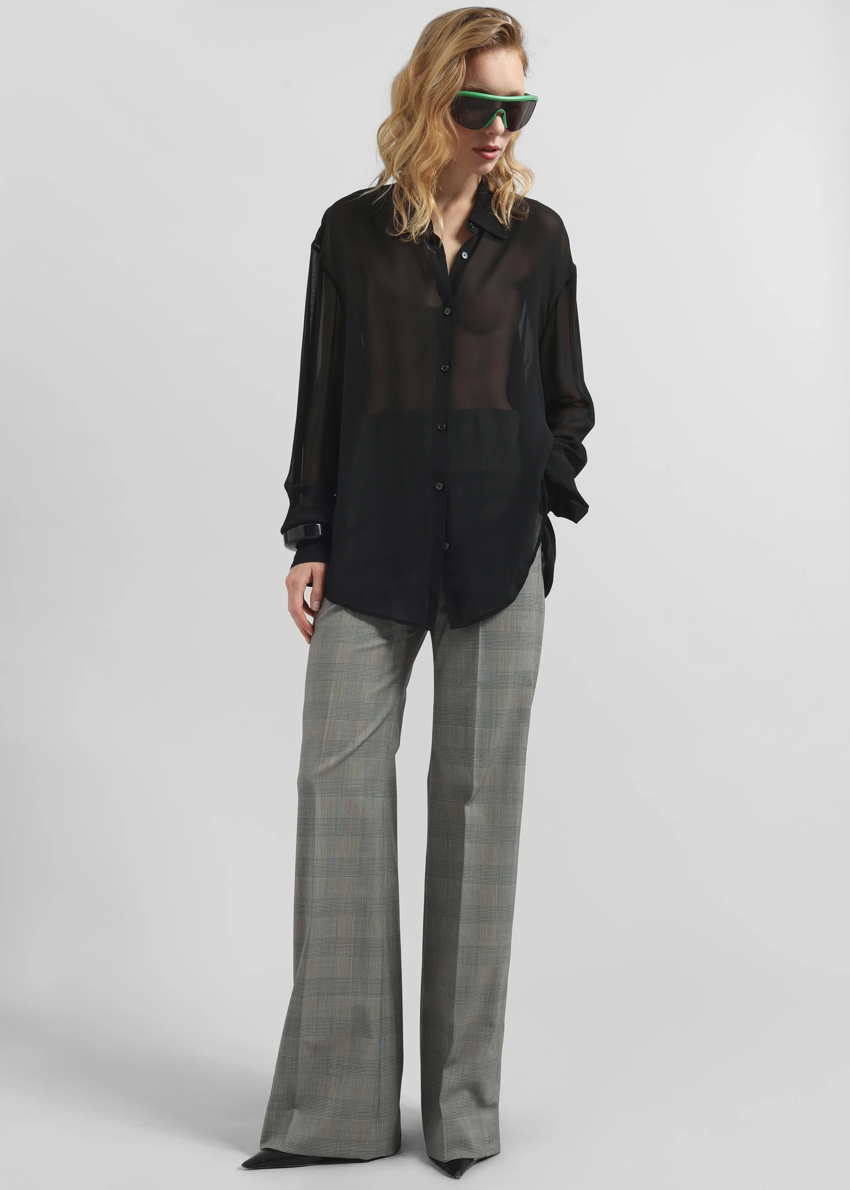 Peri Georgette Shirt - Black - Image 6
