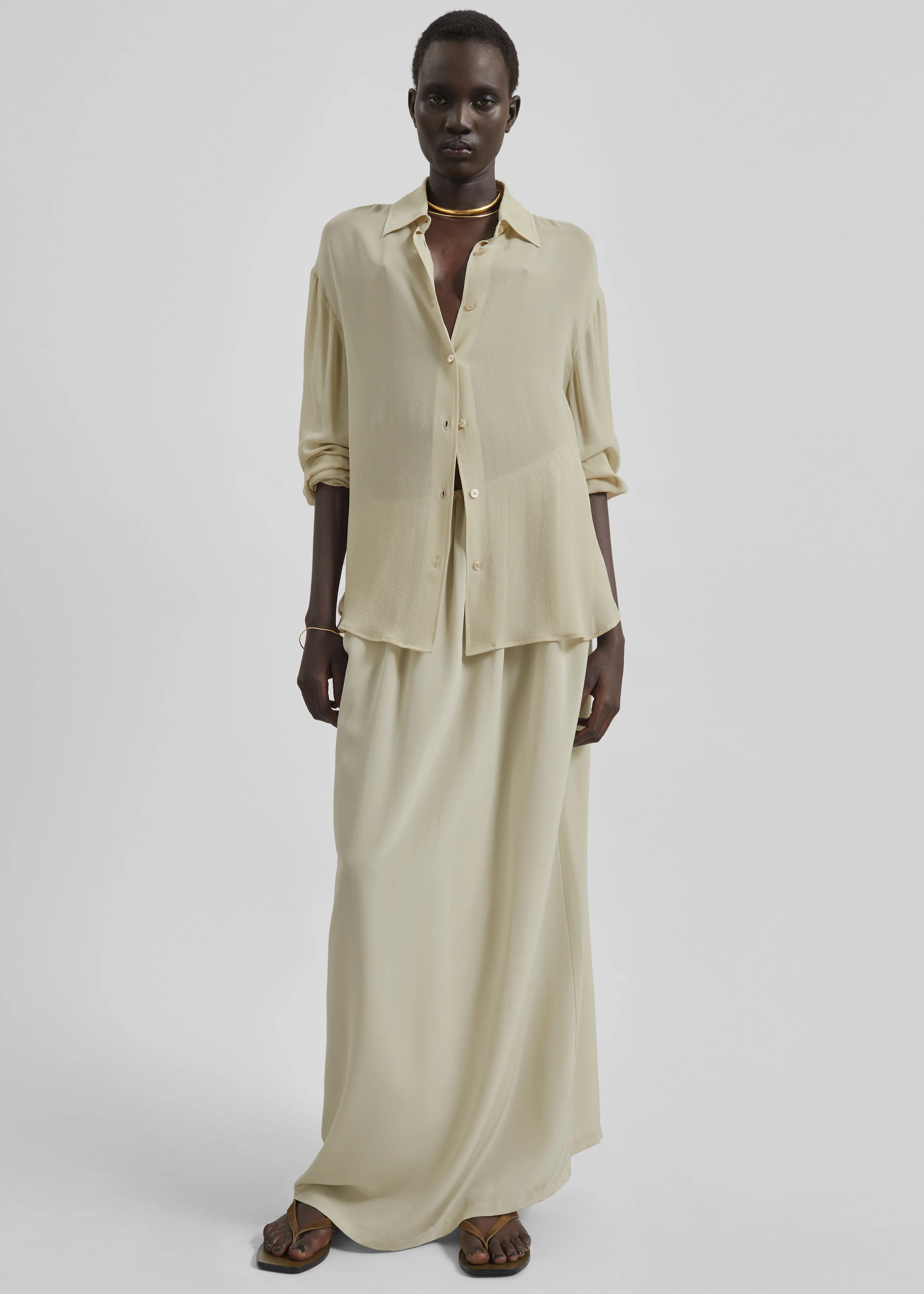 Peri Georgette Shirt - Cement - Image 3