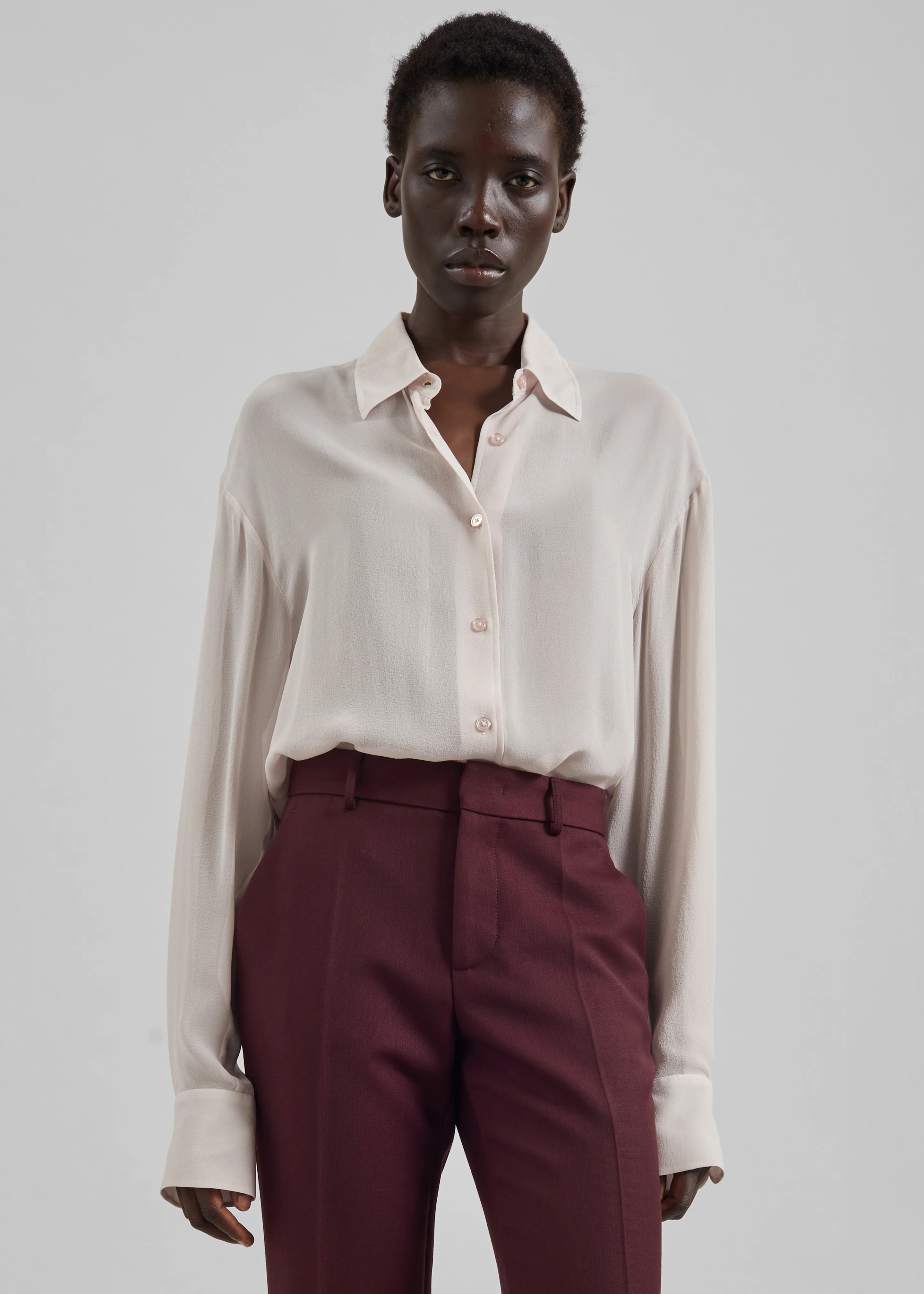 Peri Georgette Shirt - Faded Pink - Image 5
