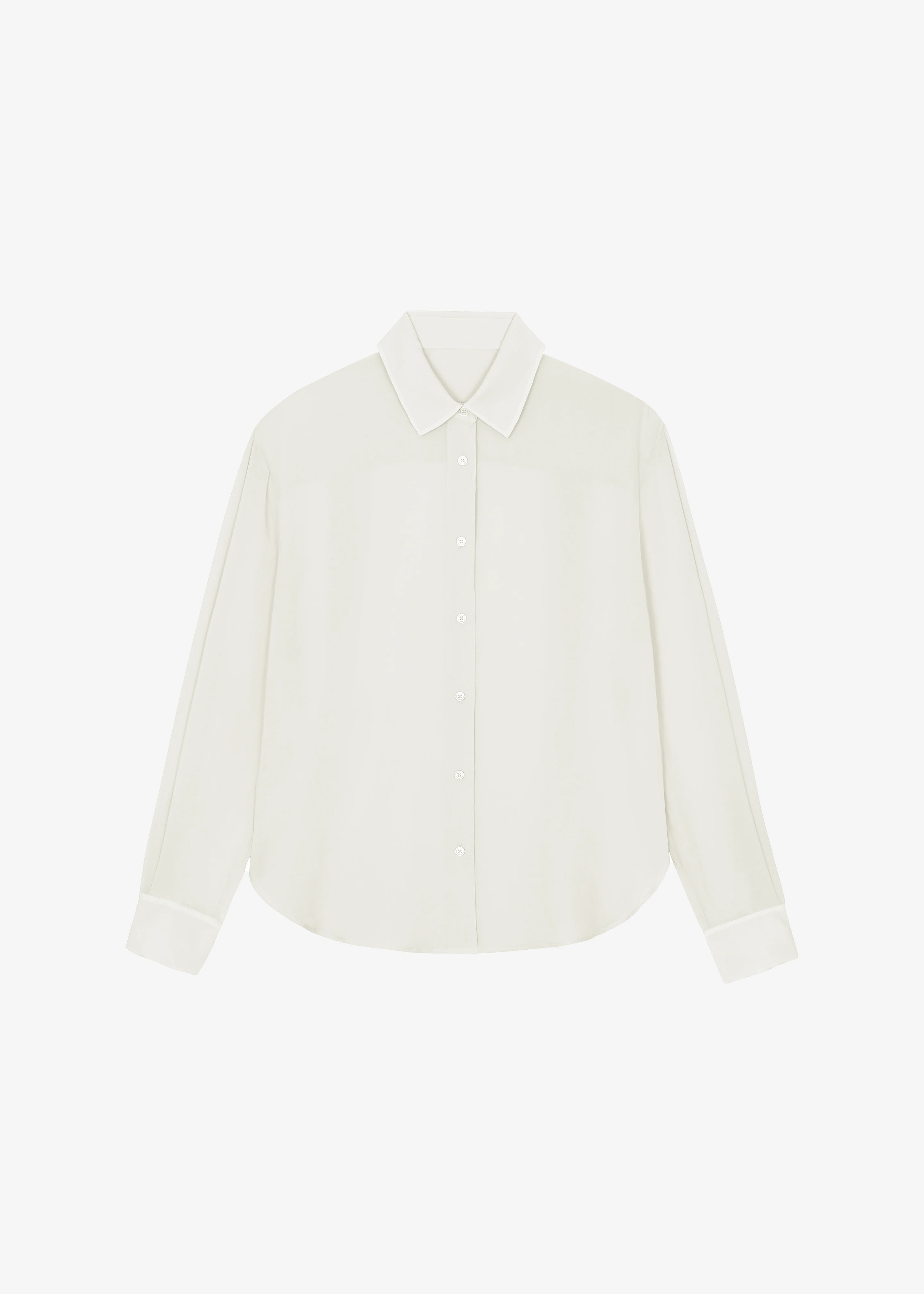 Peri Georgette Shirt - Ivory - Image 8