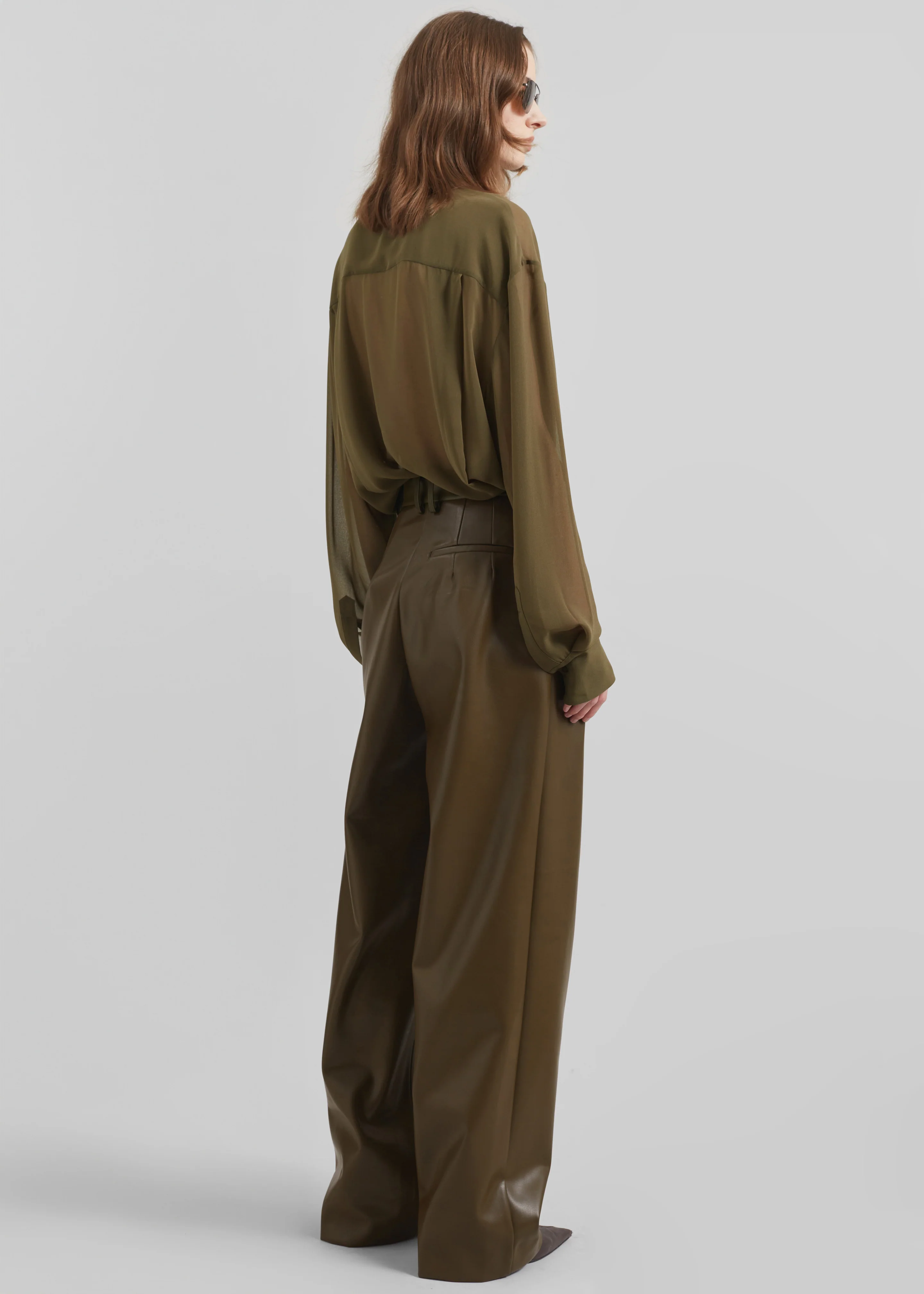 Peri Georgette Shirt - Khaki - Image 6