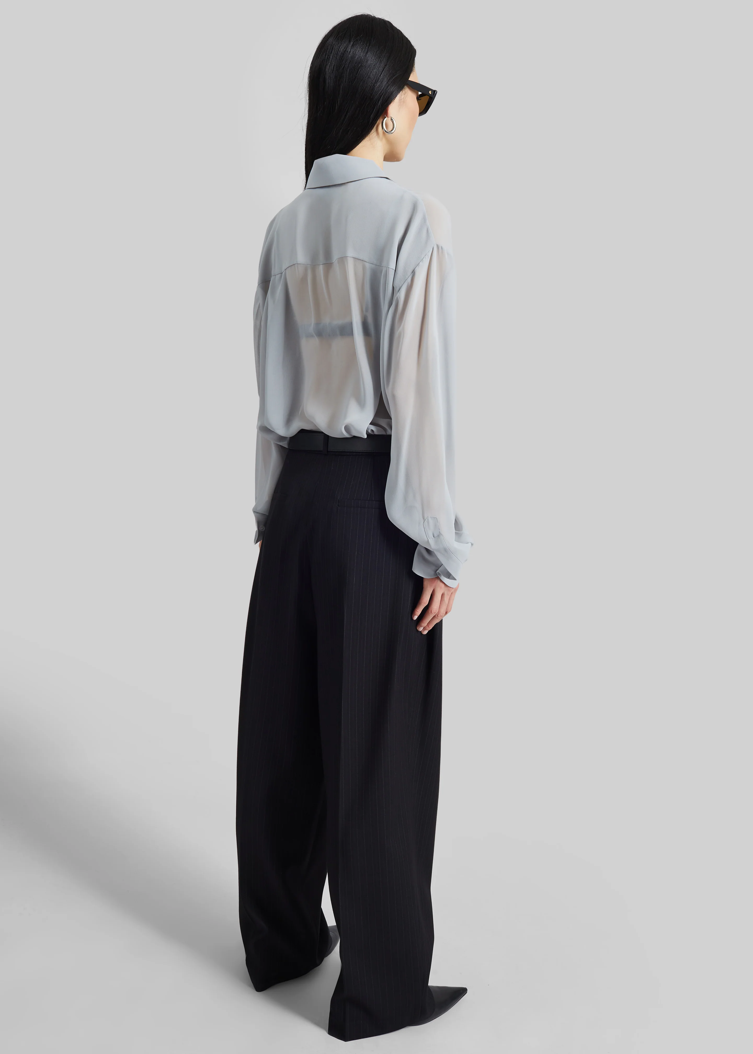 Peri Georgette Shirt - Slate Grey - Image 7