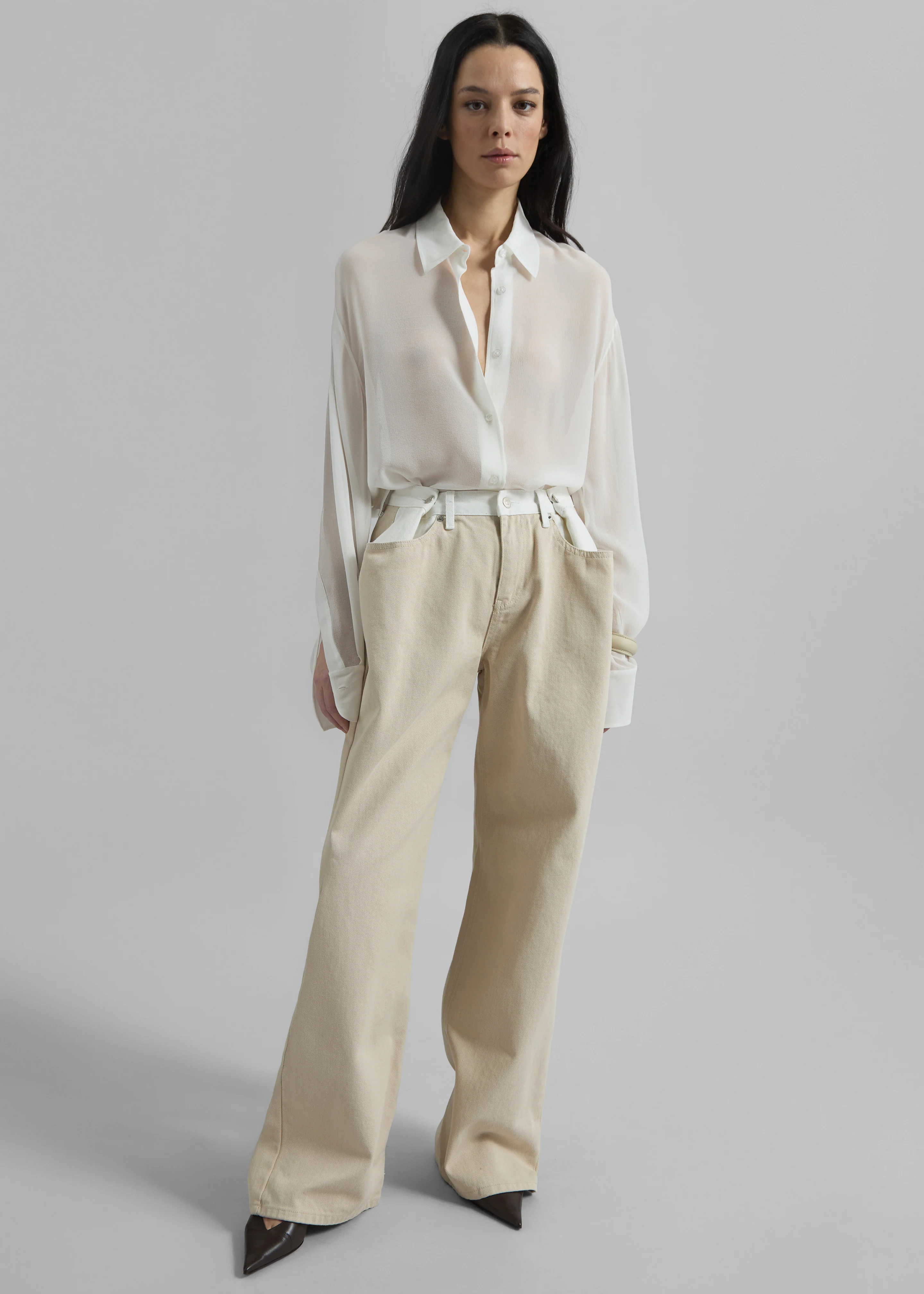 Peri Georgette Shirt - White - Image 5