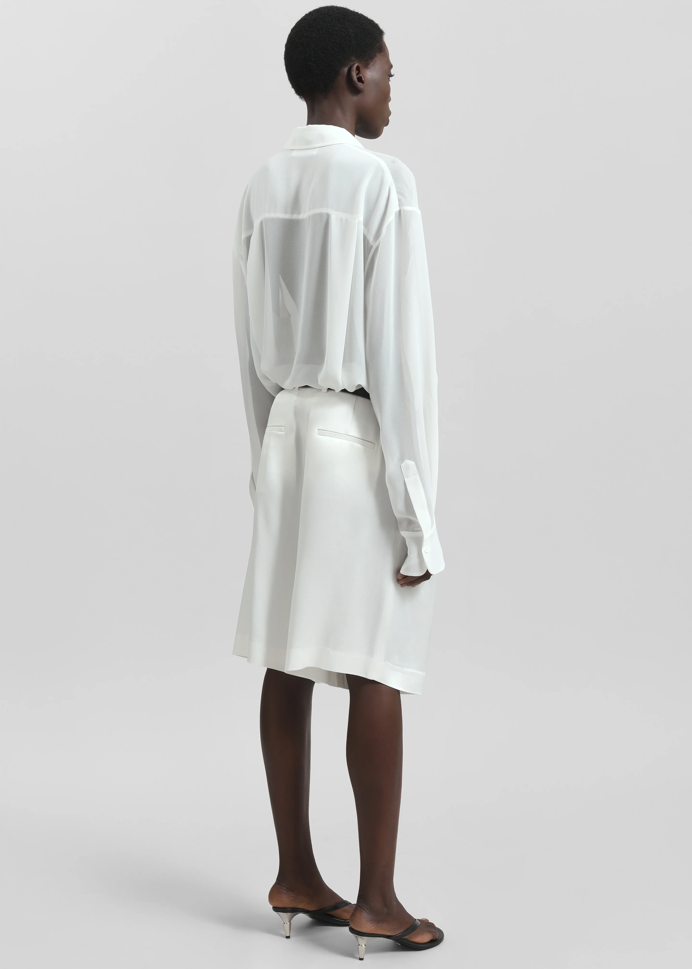 Peri Georgette Shirt - White - Image 7