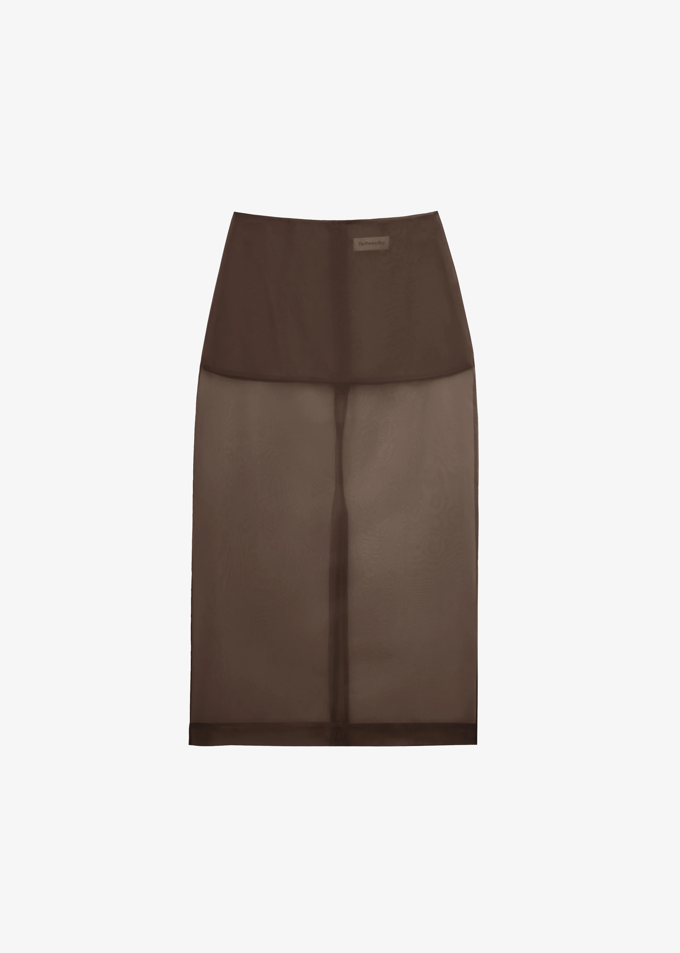 Peri Sheer Midi Skirt - Brown - Image 11