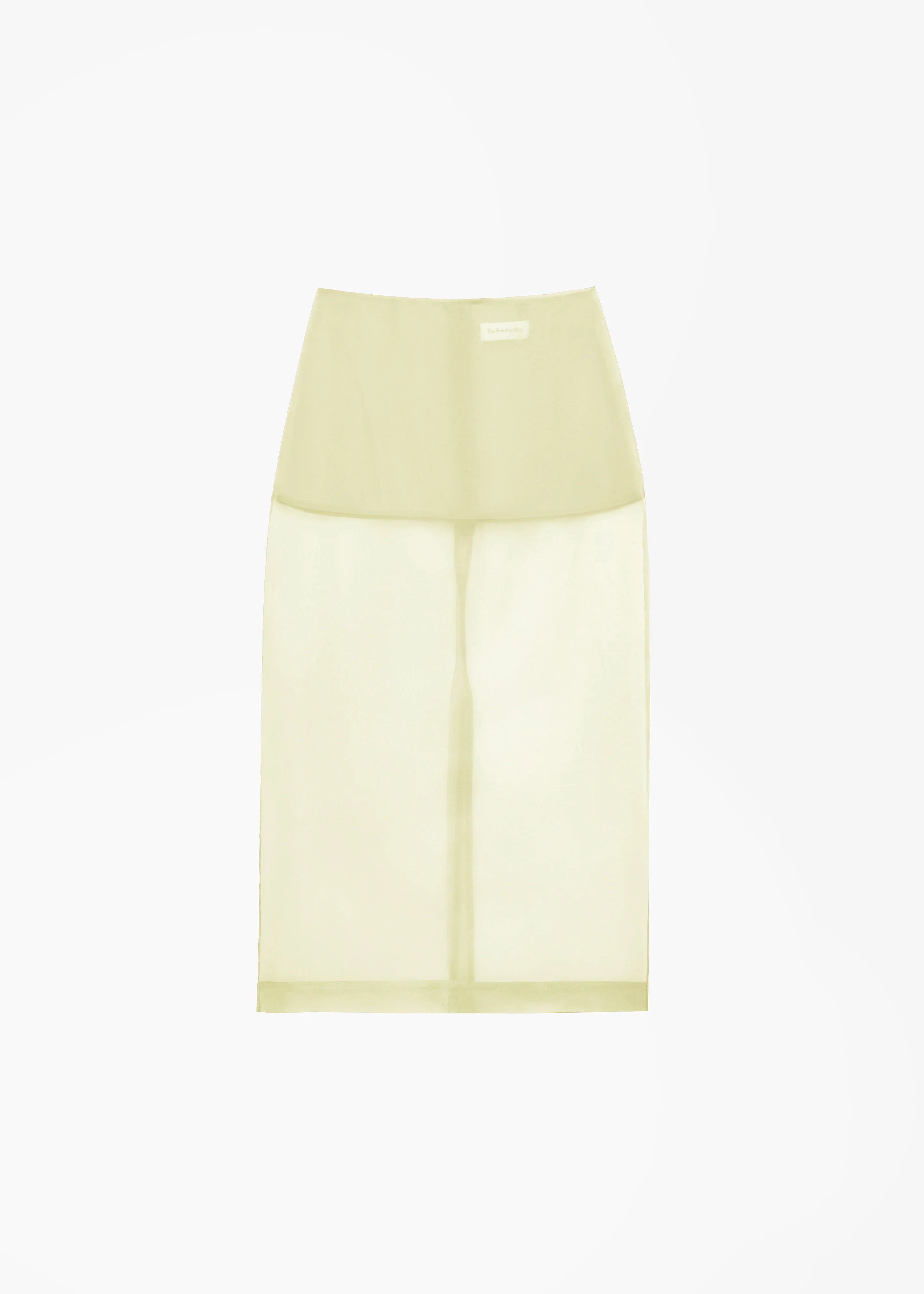 Peri Sheer Midi Skirt - Pale Yellow - Image 7