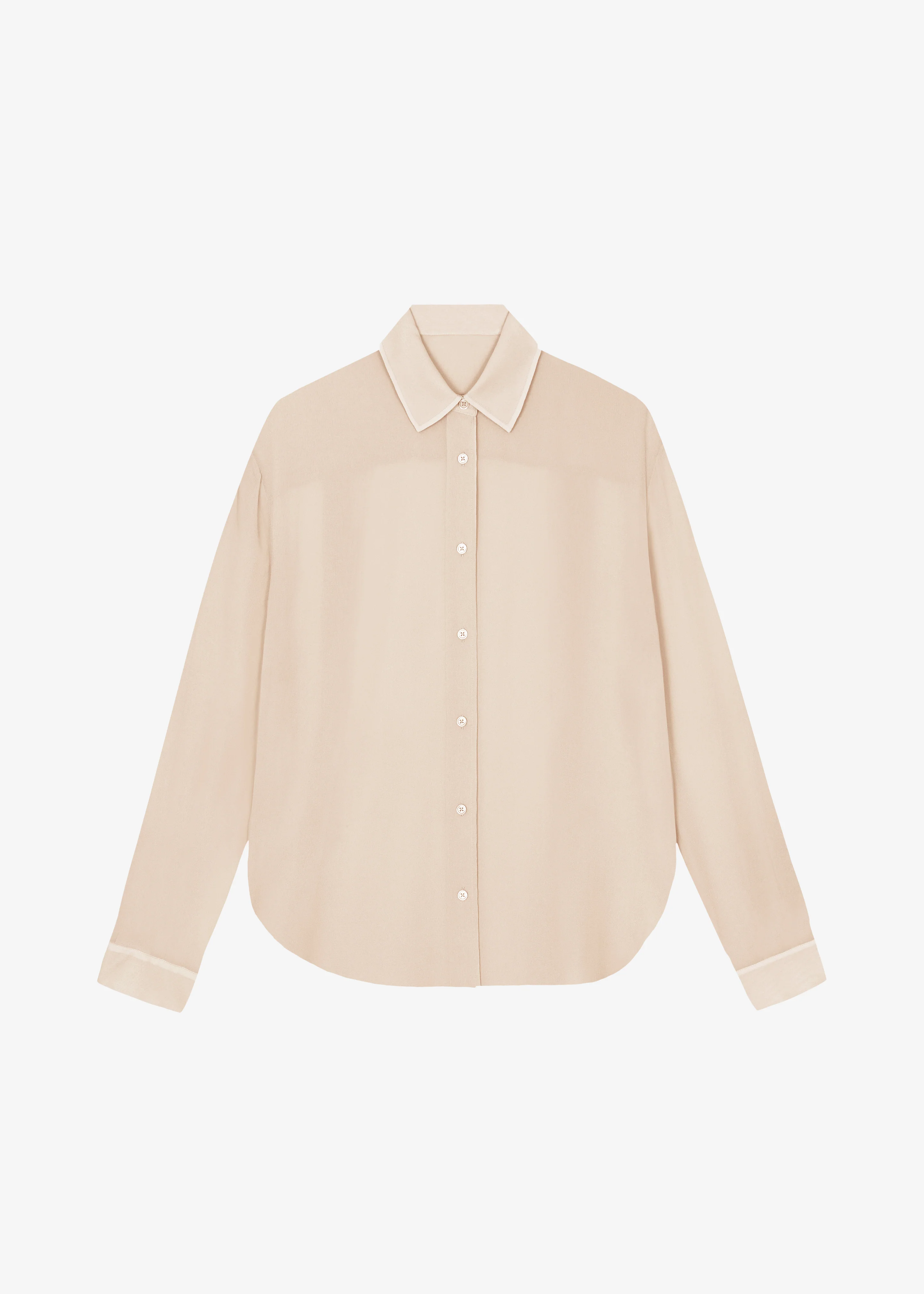 Peri Silk Georgette Shirt - Beige - Image 11