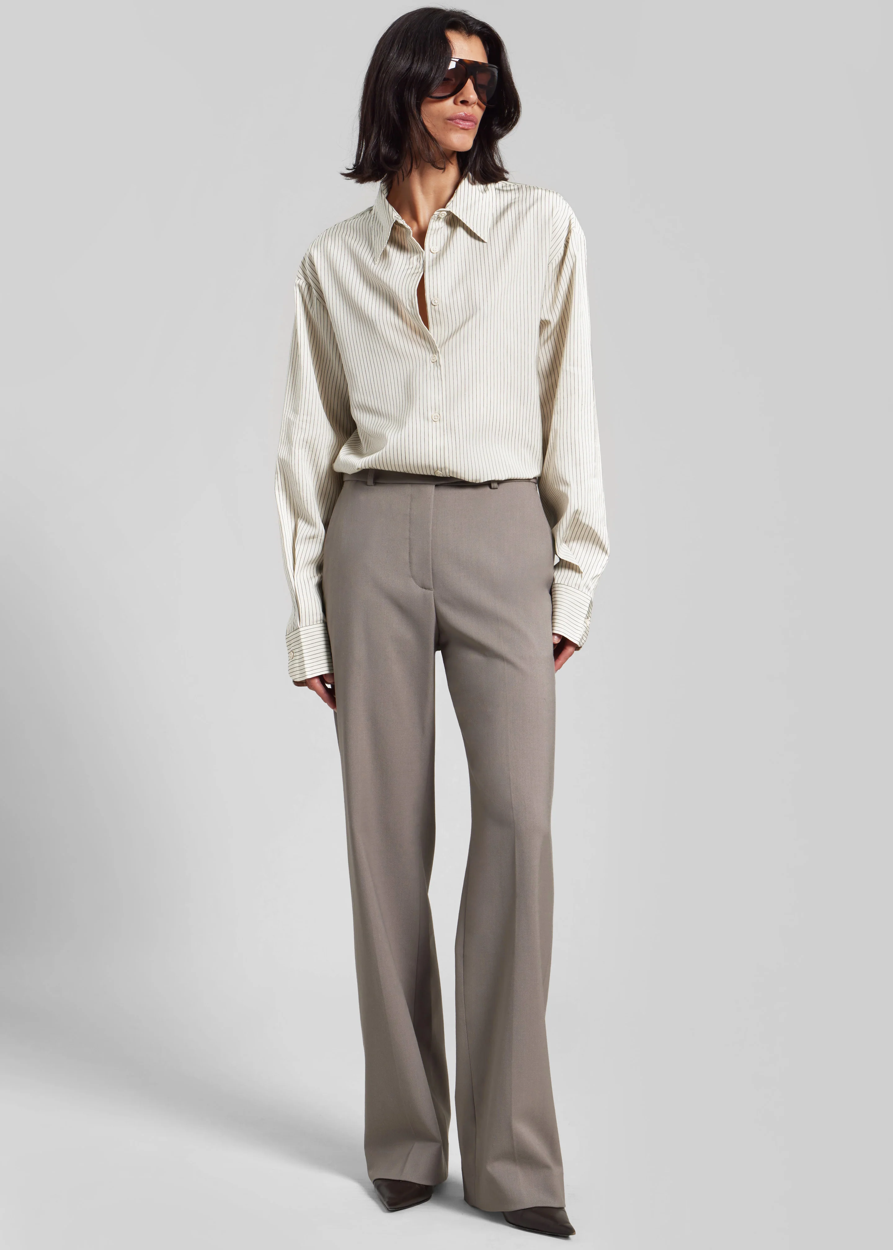 Peri Striped Shirt - Ivory/Black - Image 6