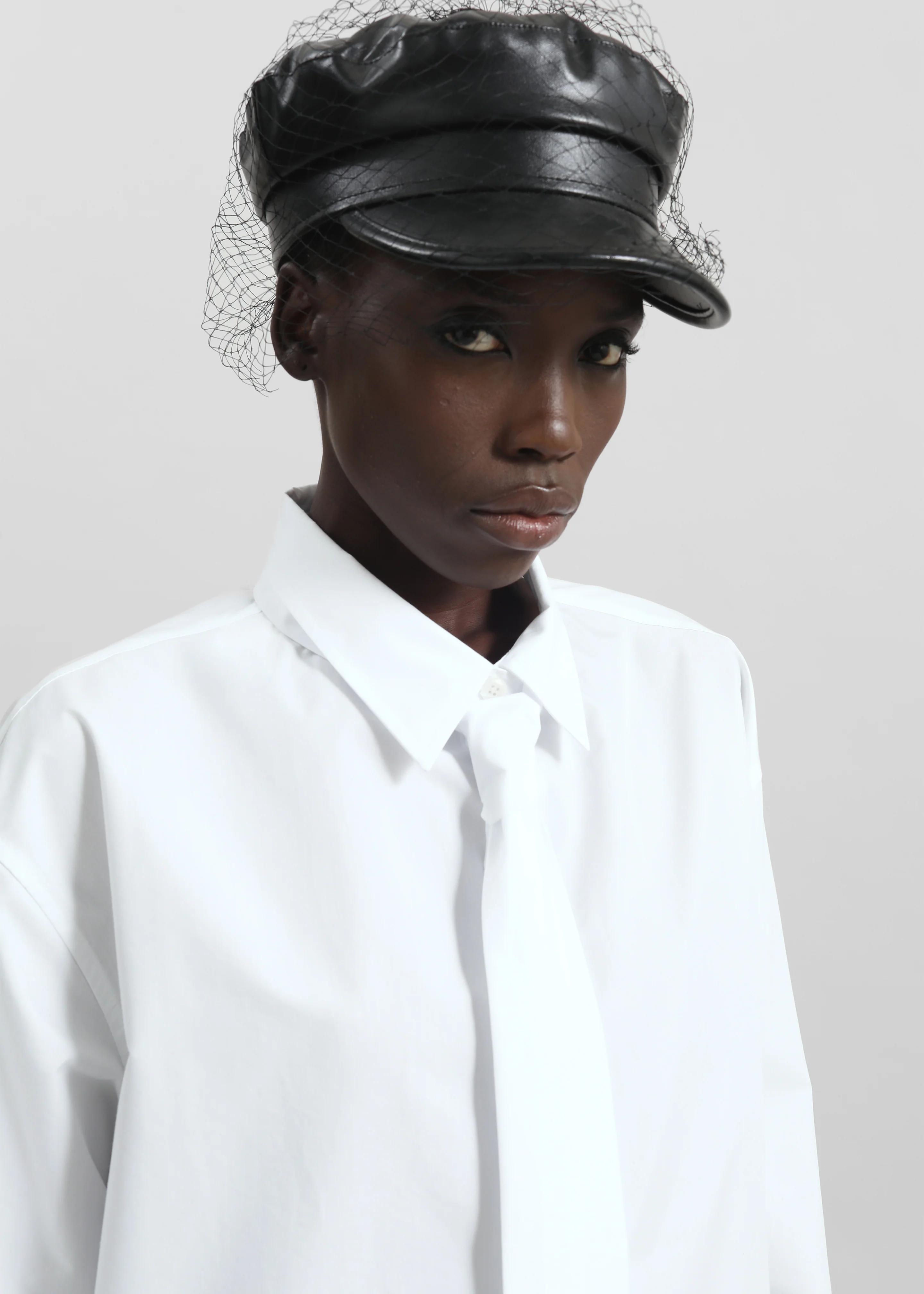 Perna Tie Neck Shirt - White - Image 5