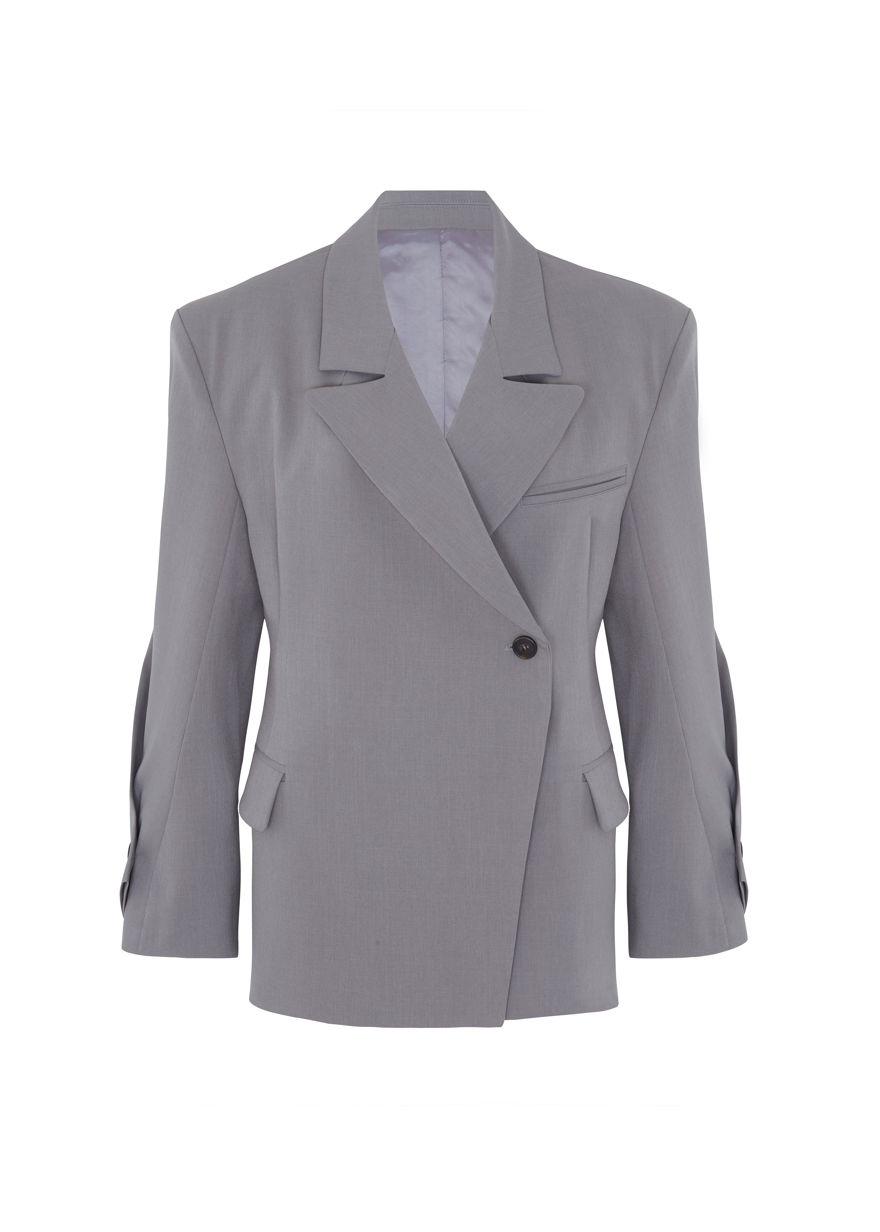 Pia Boxy Blazer - Grey - Image 11