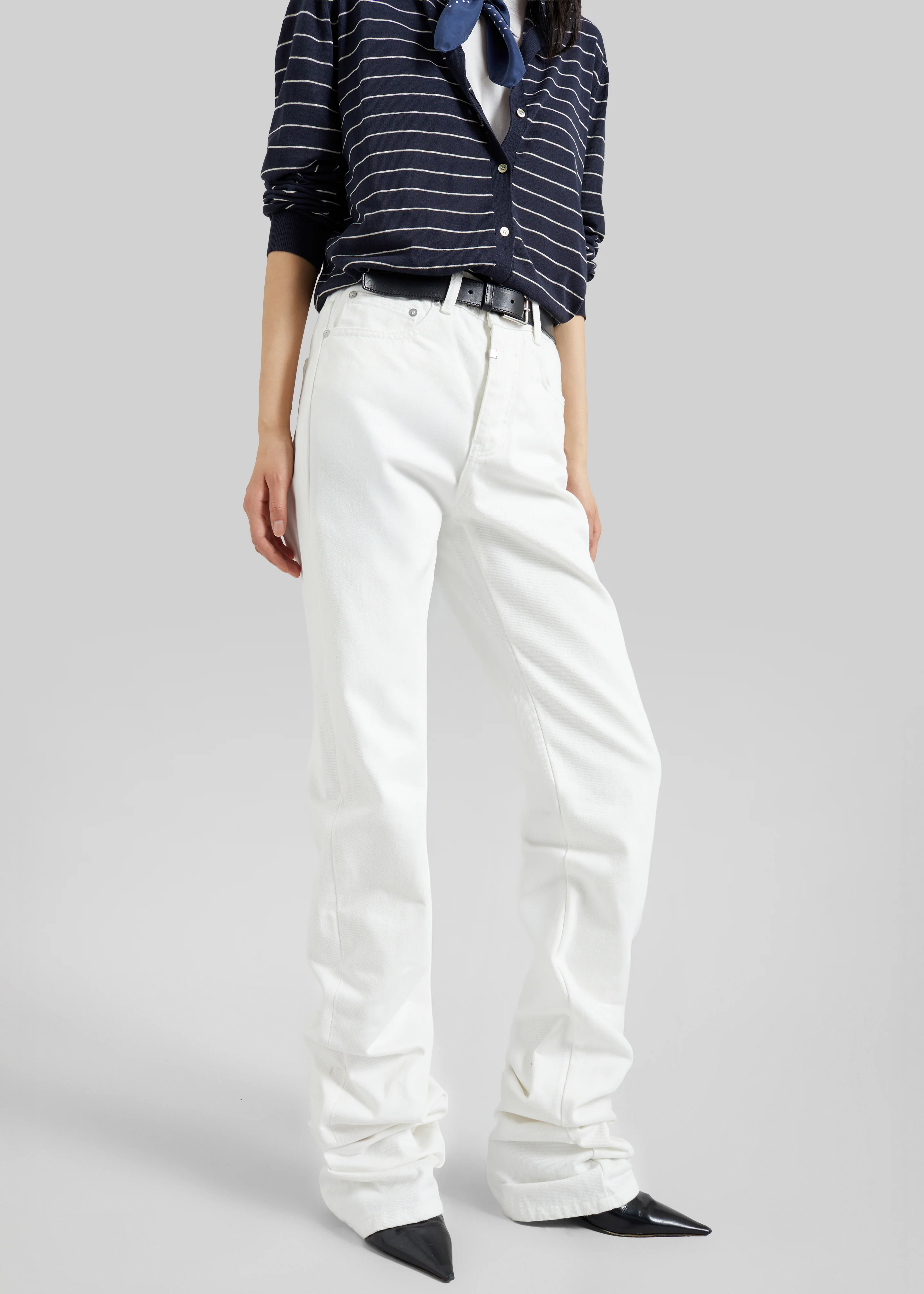 Pieces Uniques Denim Pants - White Wash - Image 12