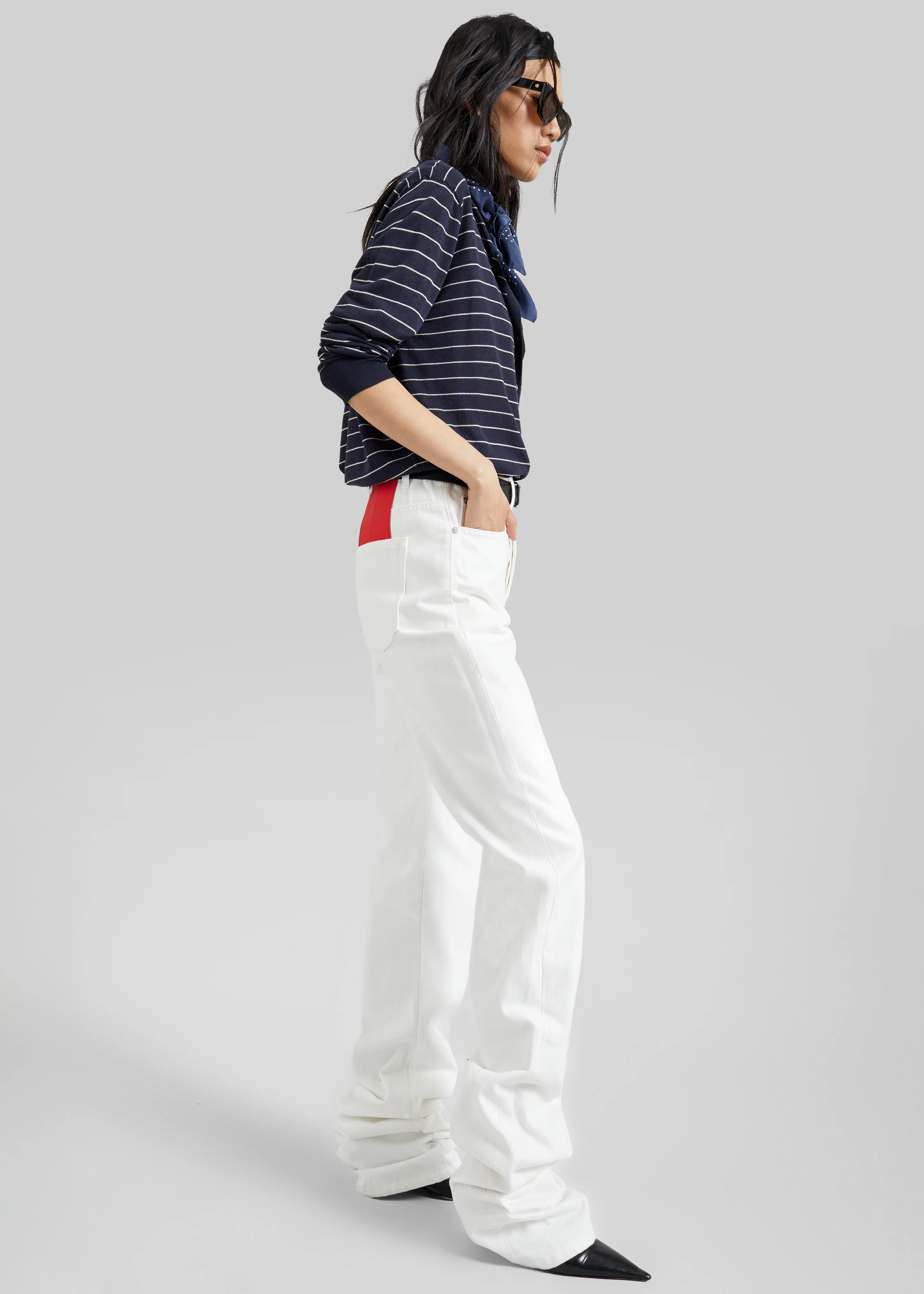 Pieces Uniques Denim Pants - White Wash - Image 14