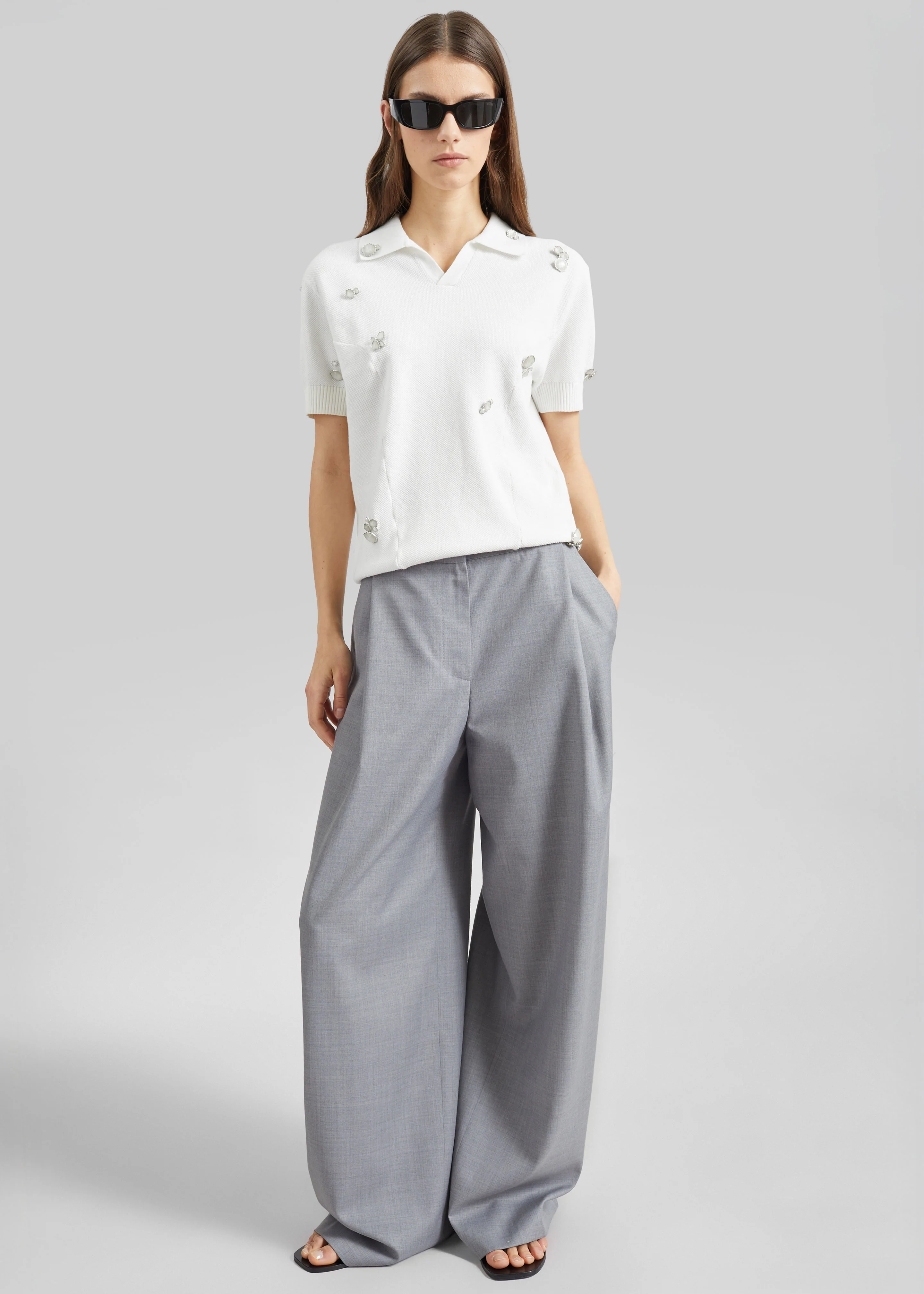 Pieces Uniques Polo Shirt - White Wash - Image 3