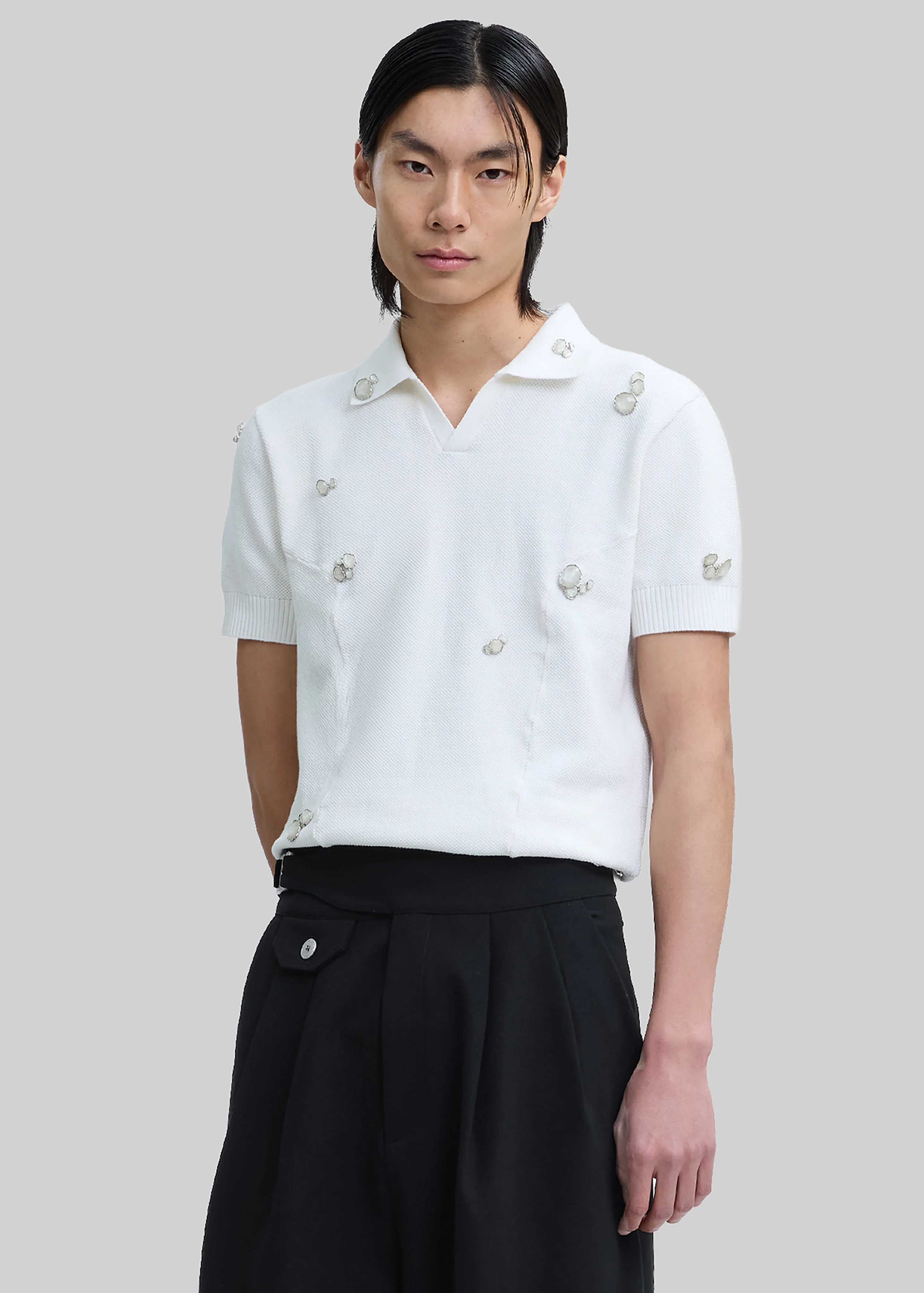 Pieces Uniques Polo Shirt - White Wash - Image 5