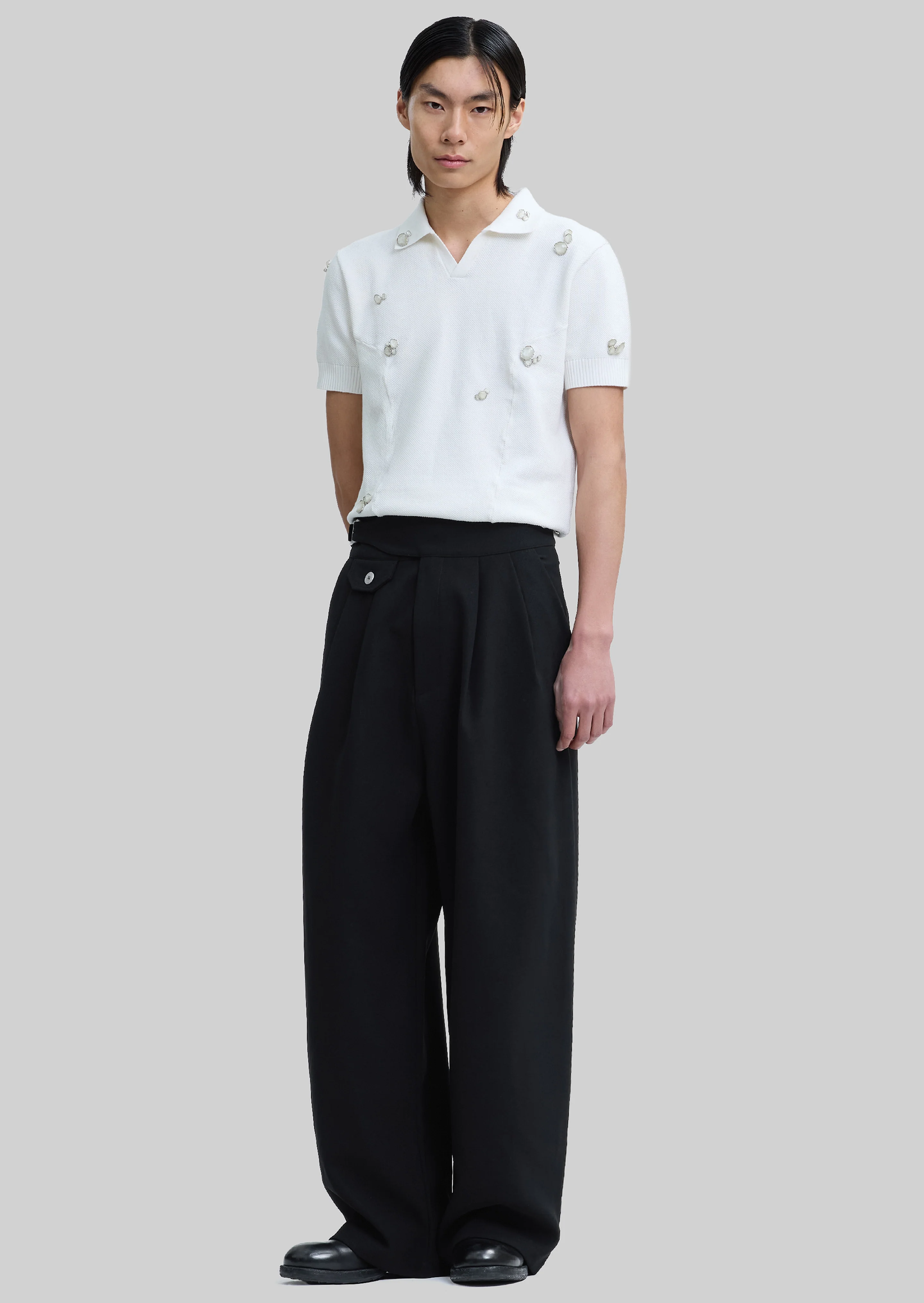 Pieces Uniques Polo Shirt - White Wash - Image 7