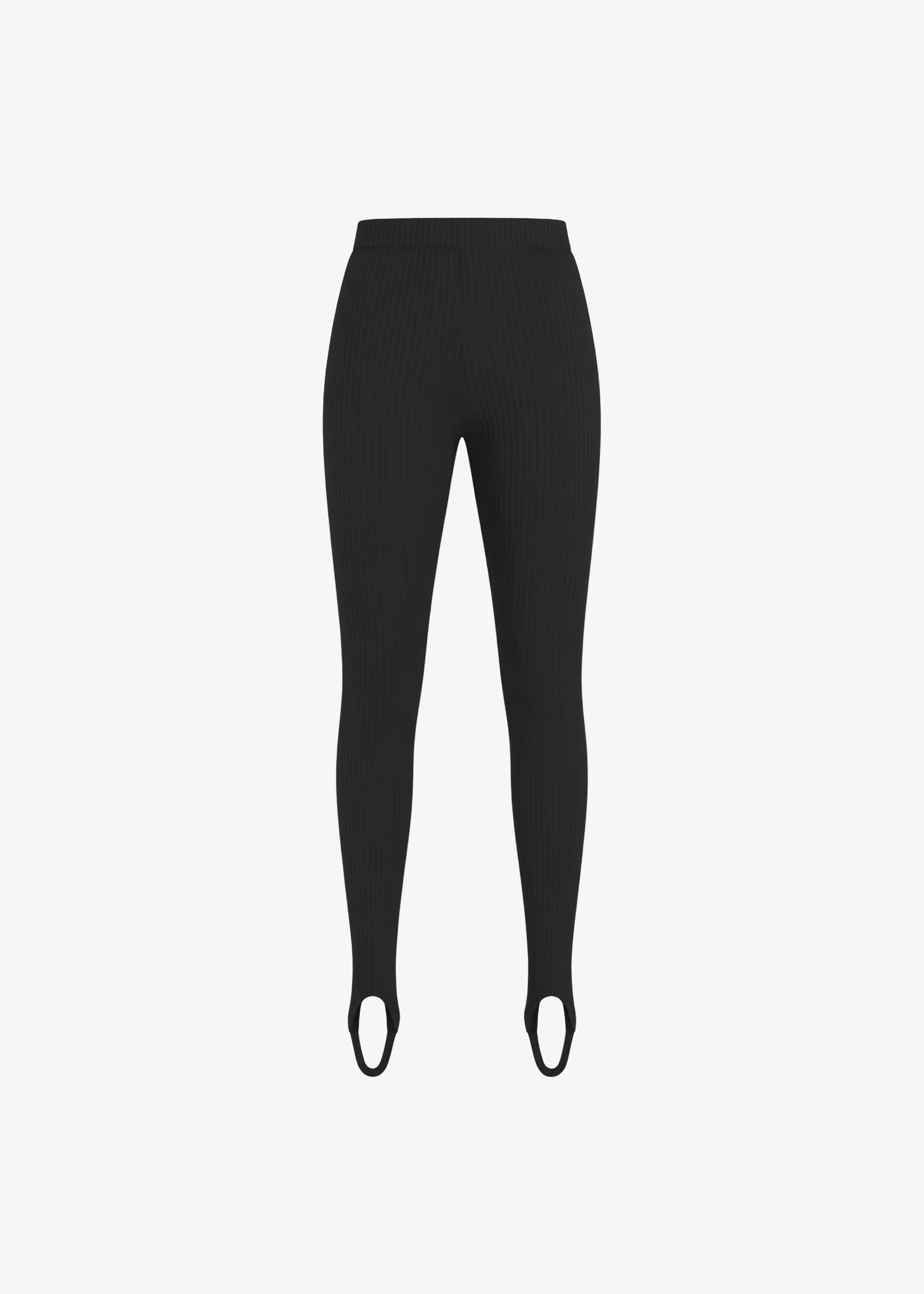 Piuma Knit Stirrup Leggings - Black - Image 10