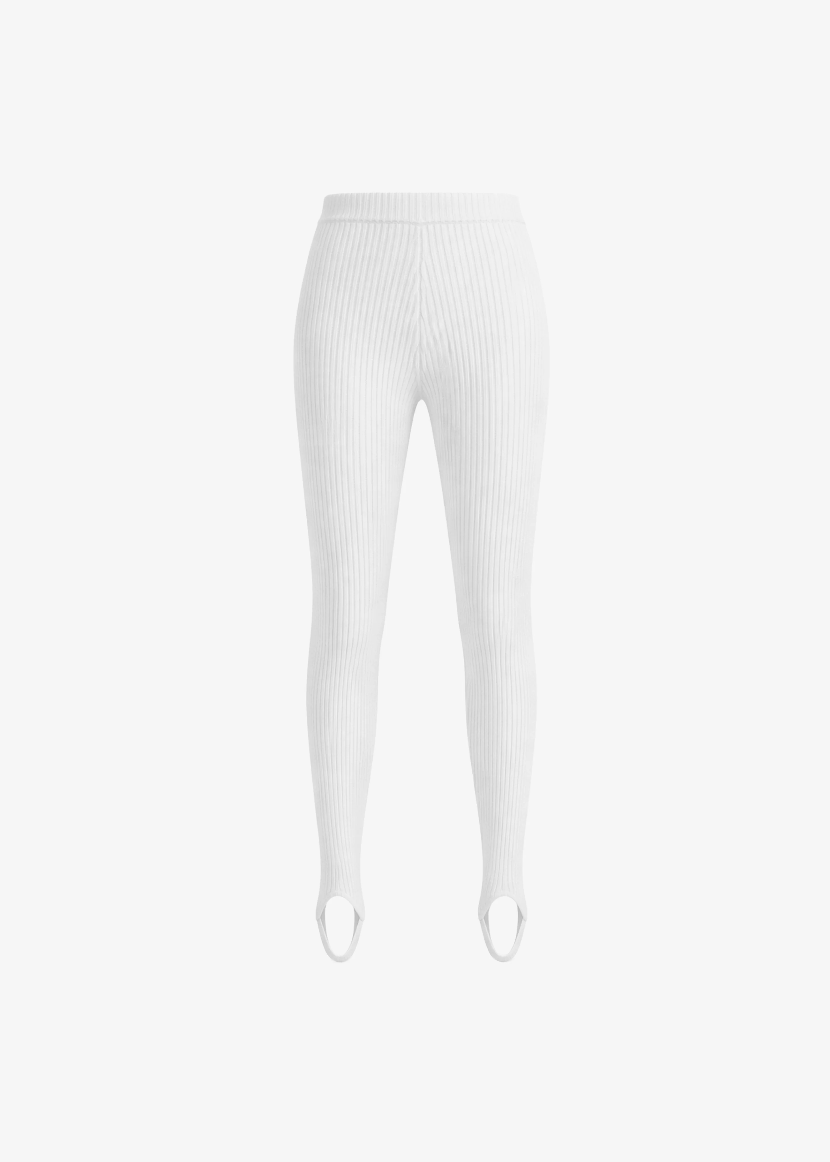 Piuma Knit Stirrup Leggings - White - Image 9