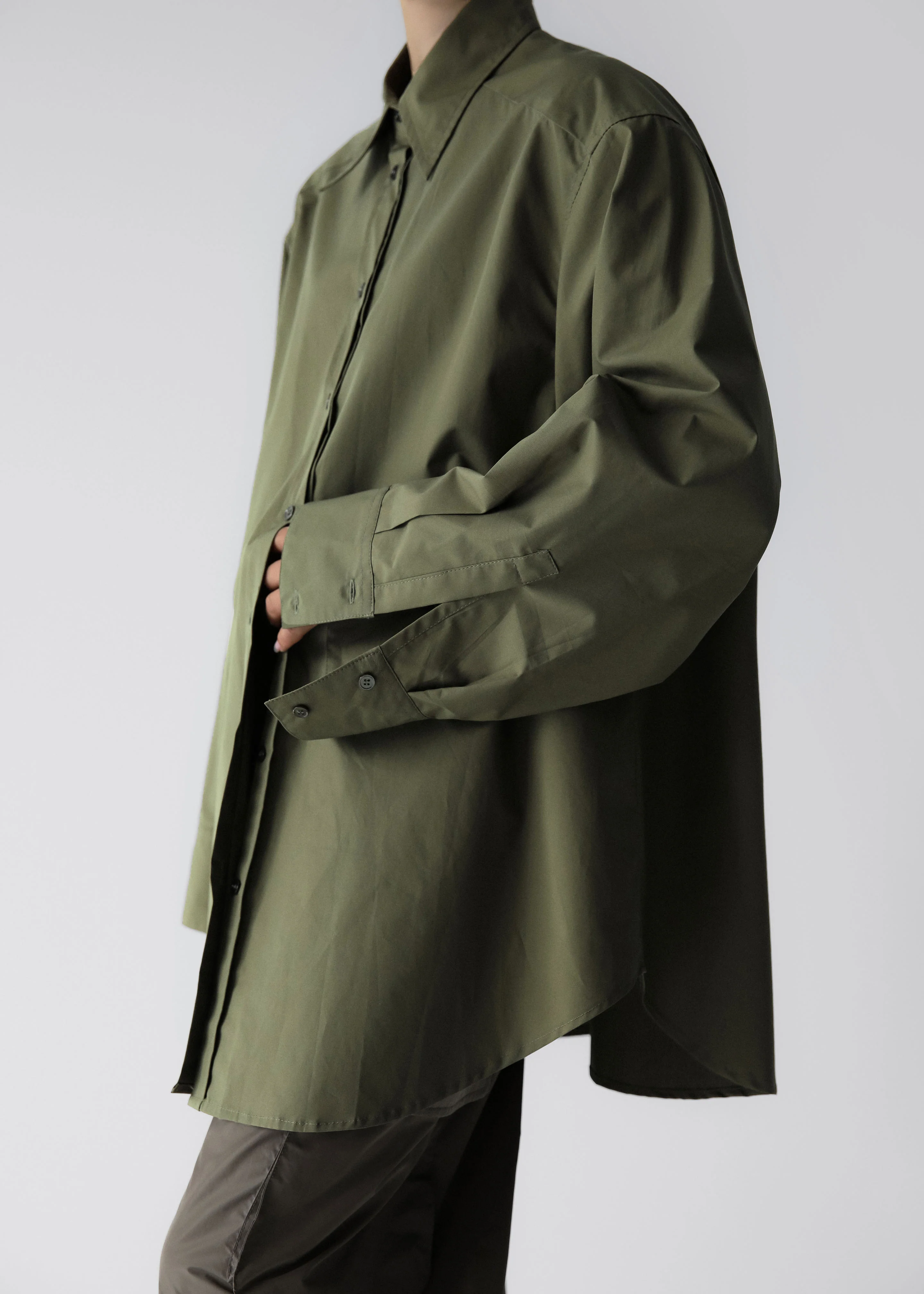 Prato Button Up Shirt - Khaki - Image 3