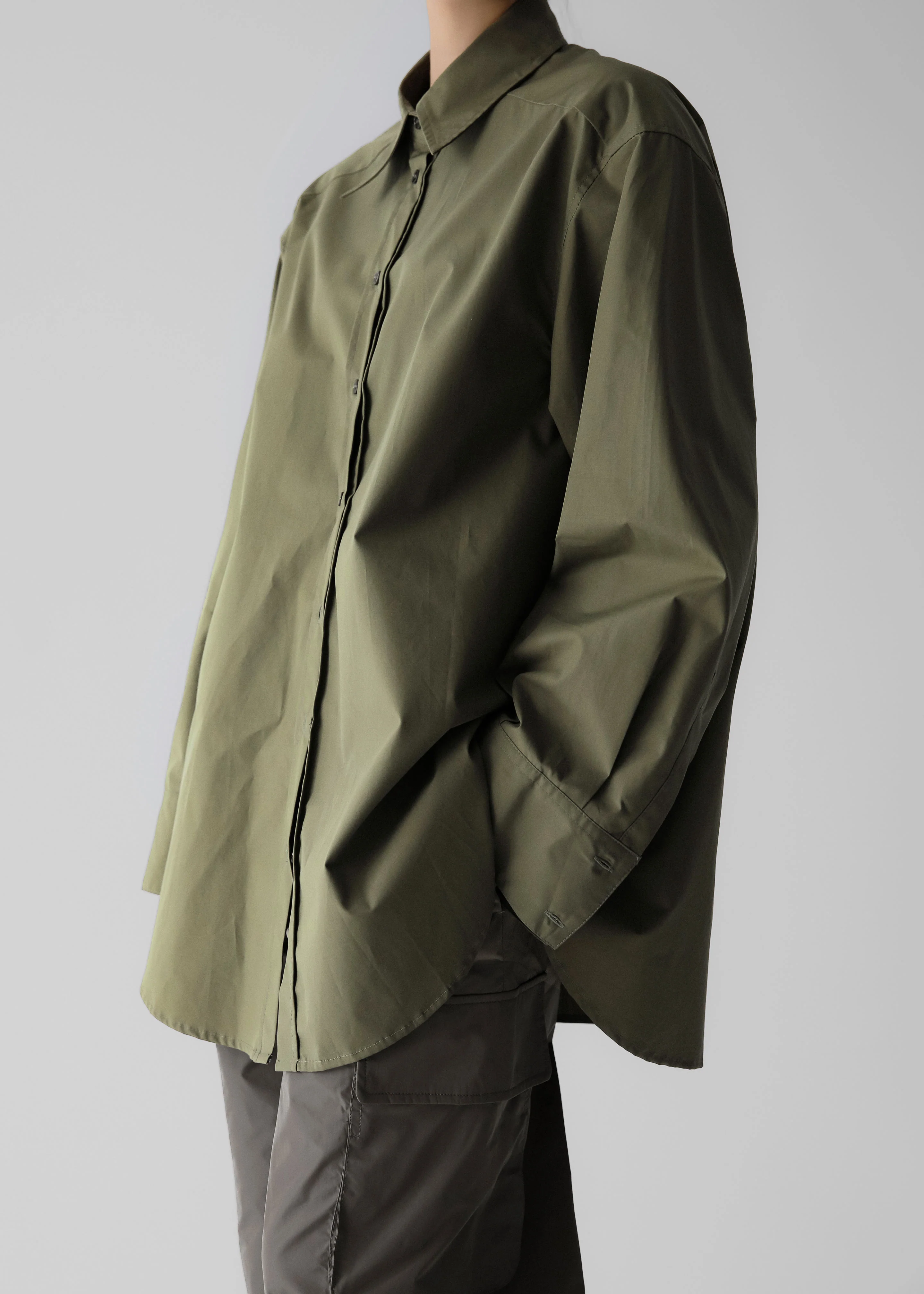 Prato Button Up Shirt - Khaki - Image 6
