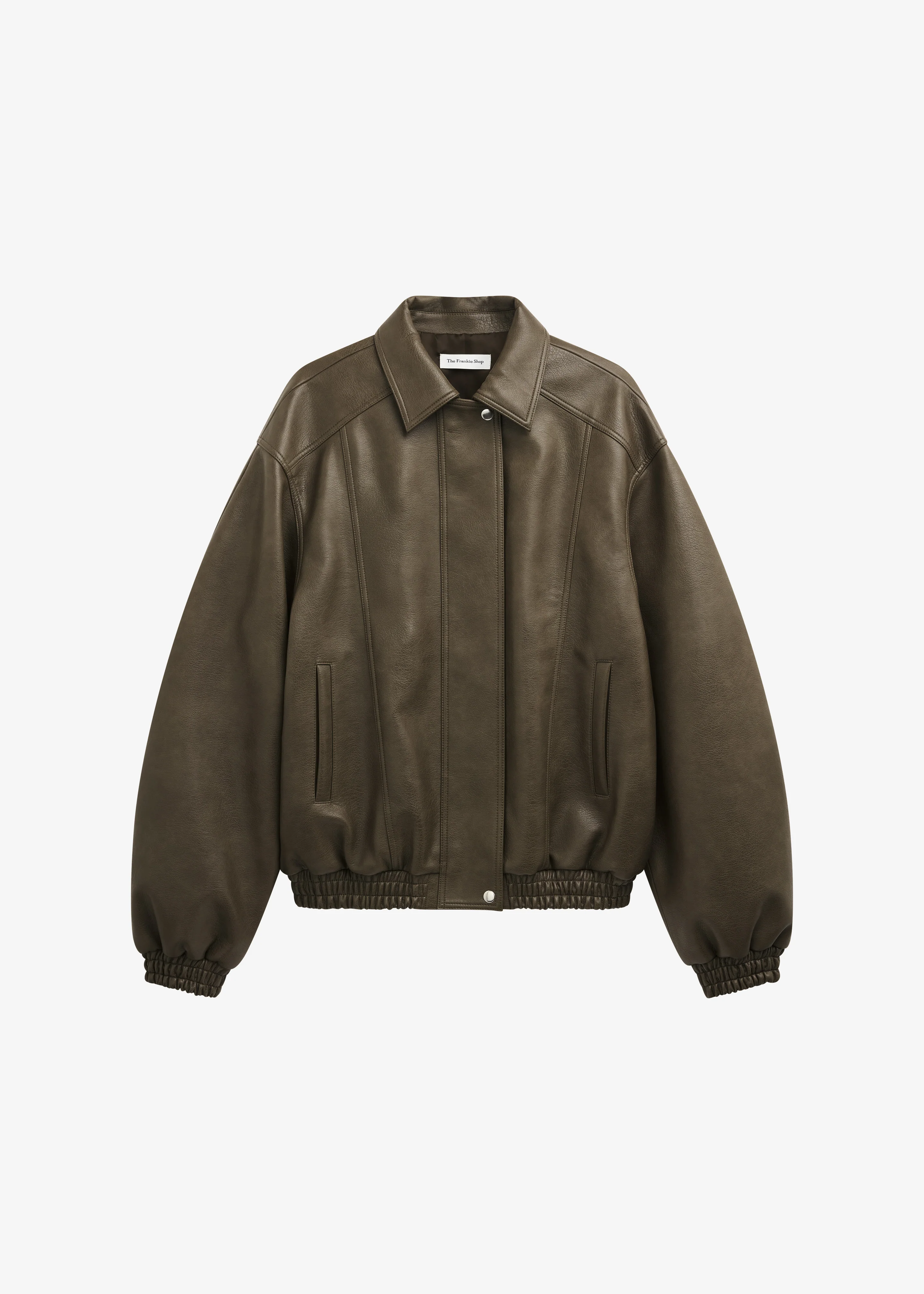 Prescott Faux Leather Jacket - Moss Green - Image 8