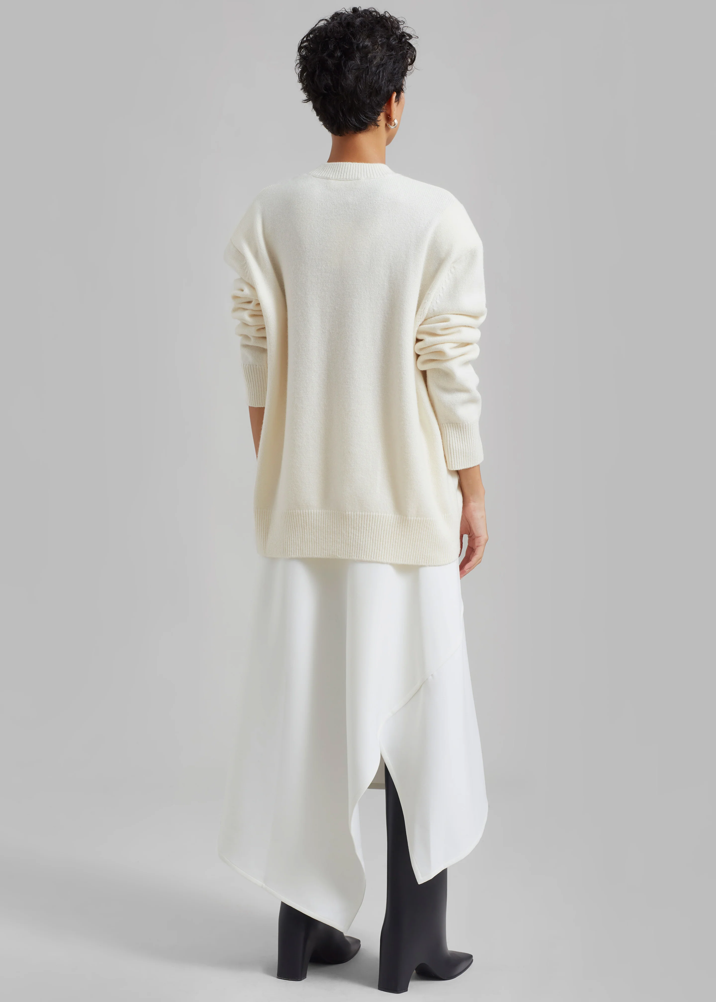 Rafaela Padded Knit Sweater - Ivory - Image 9