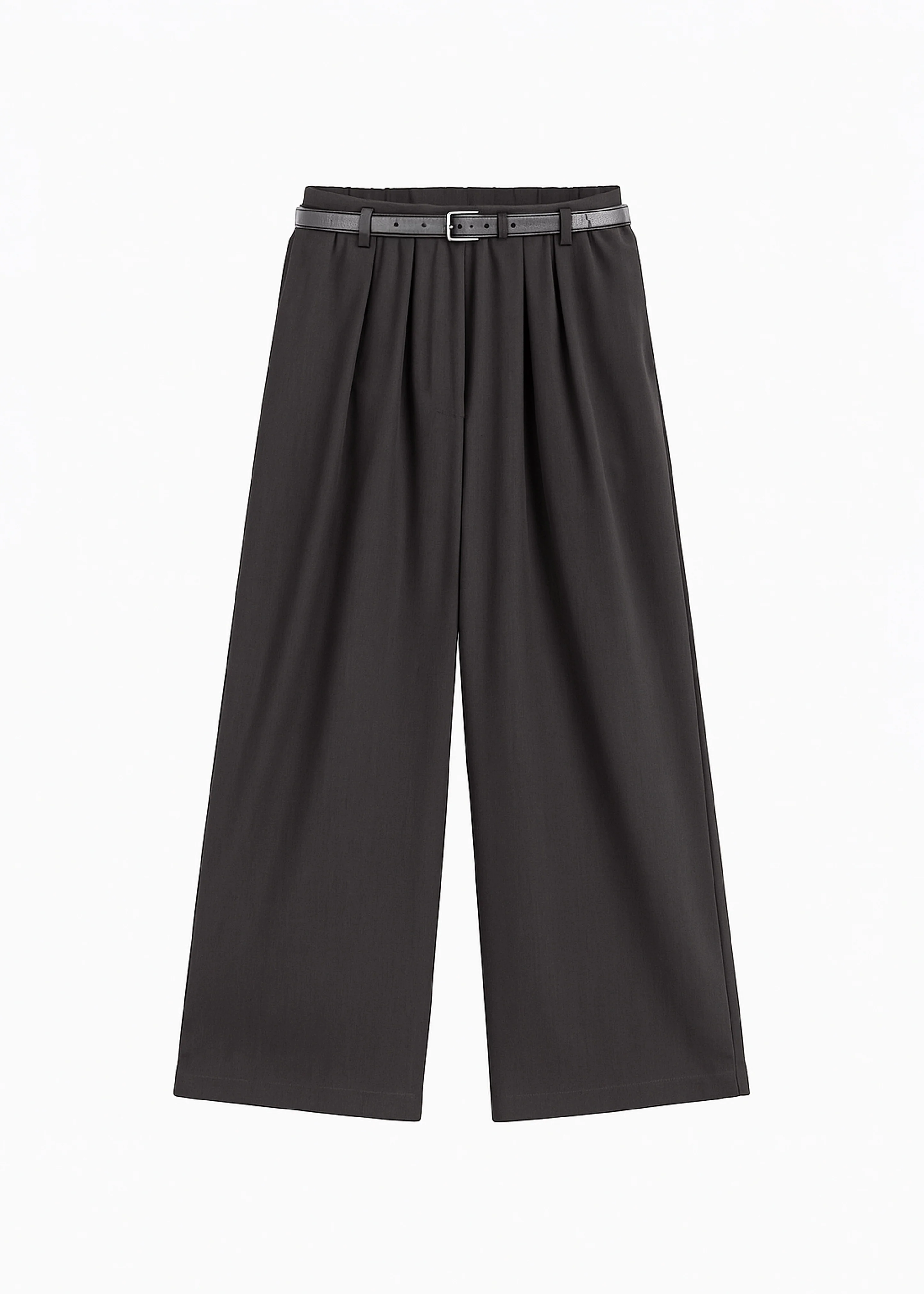 Ramsen Pleated Wide Trousers - Charcoal - Image 6