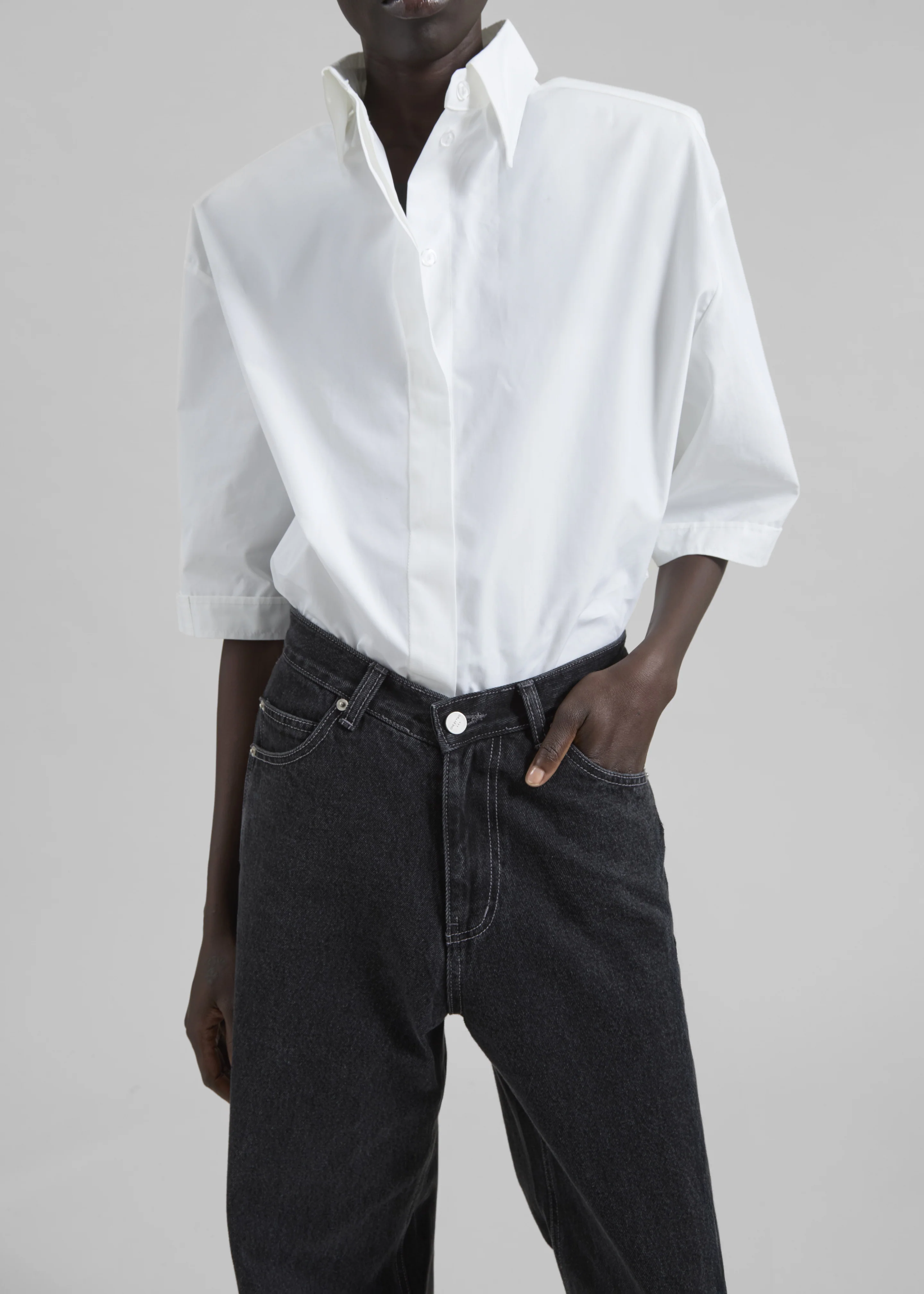 Raven Low Rise Jeans - Black Wash - Image 3