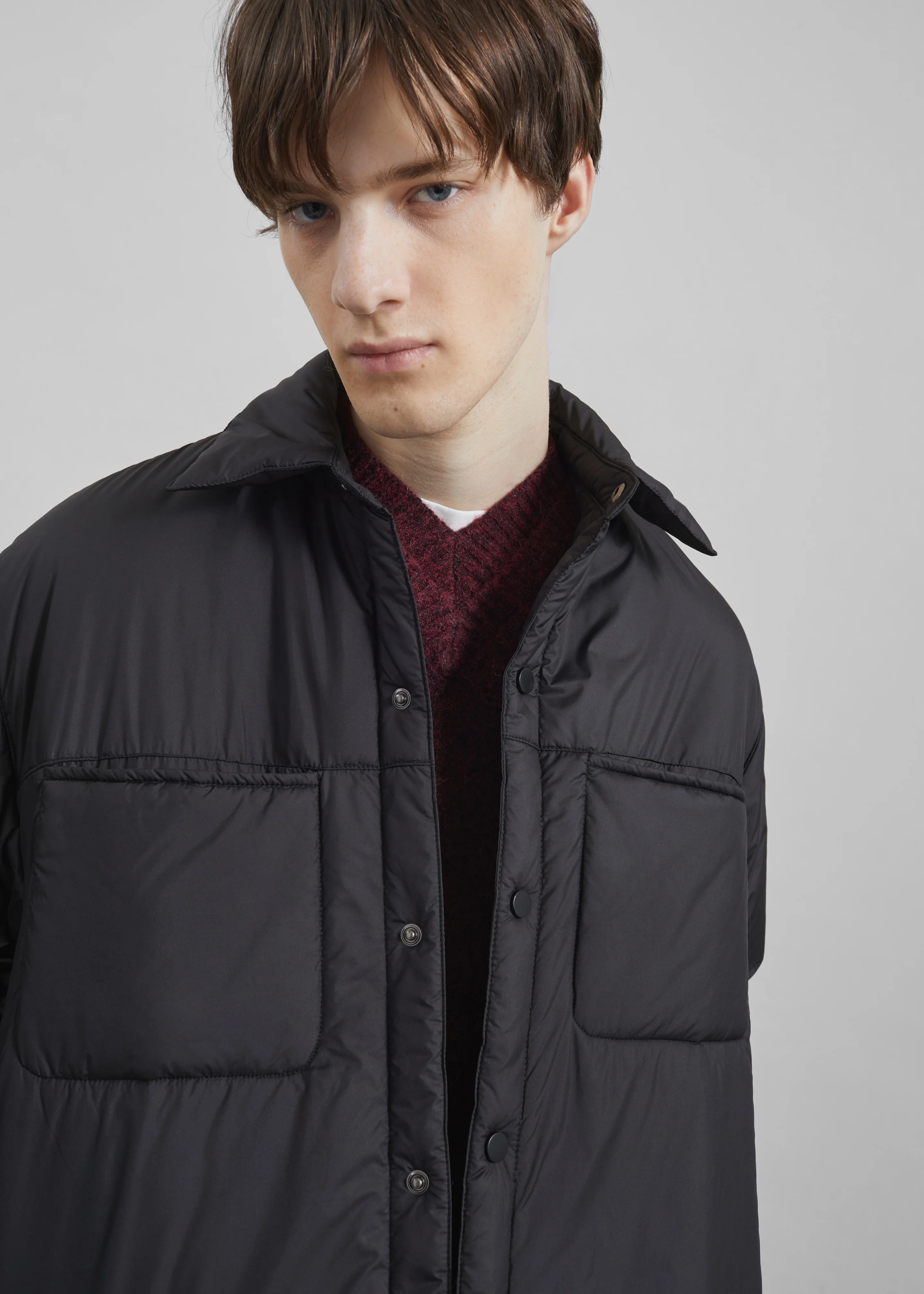 Reffroy Puffer Overshirt - Black - Image 2